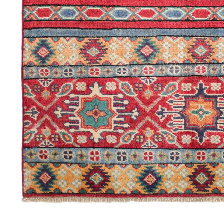 Detailansicht von 105cm x 150cm Handgeknüpft Kazak Teppich