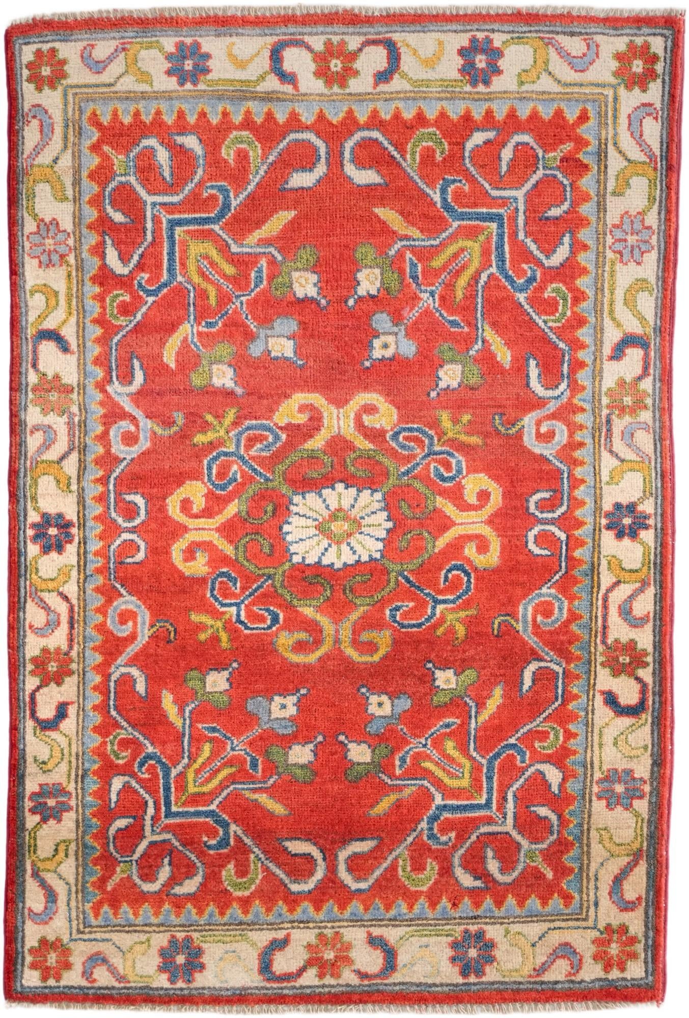 2' 9 x 4' Hand Knotted Kazak Rug