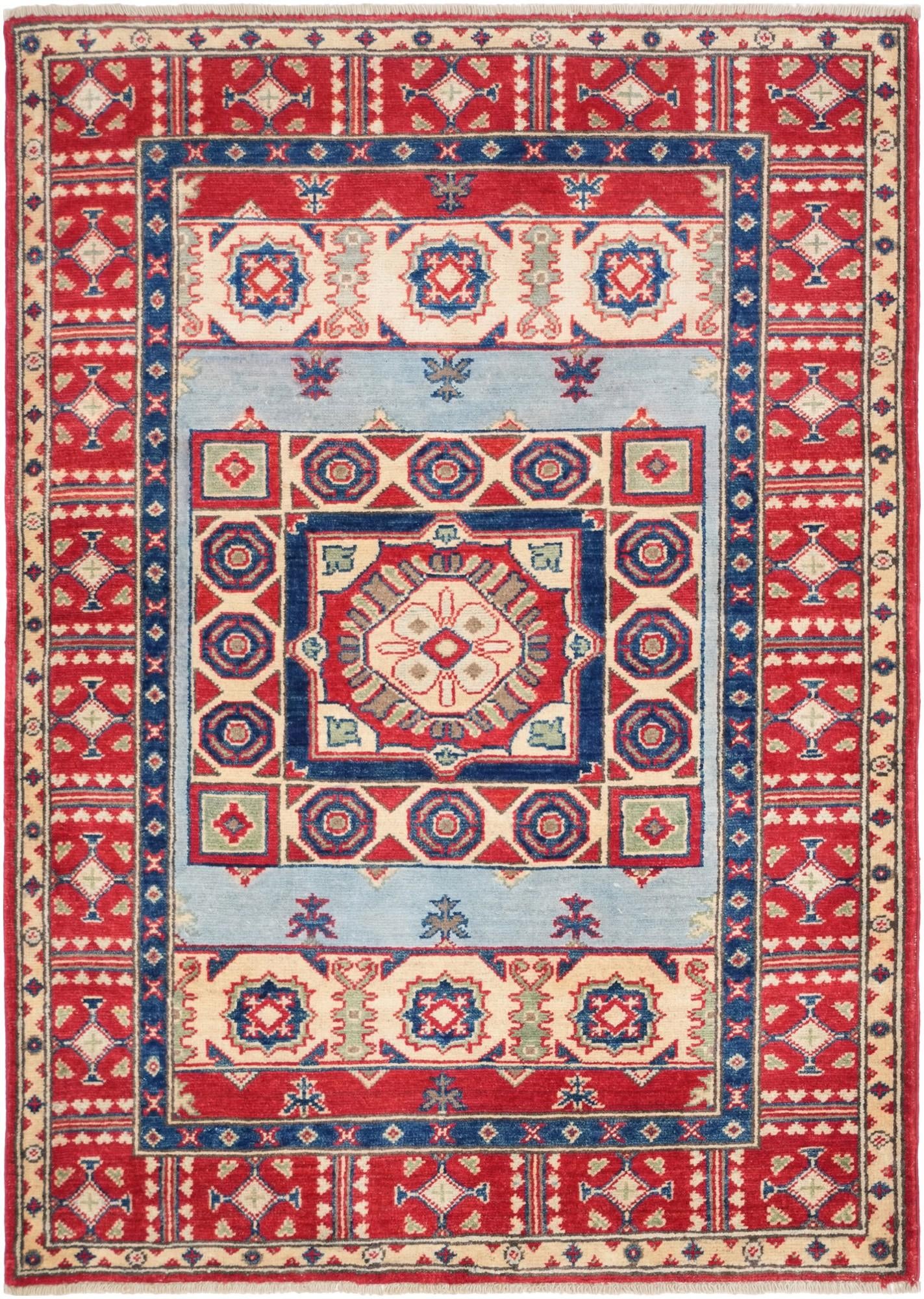 3' 7 x 5' Hand Knotted Kazak Rug