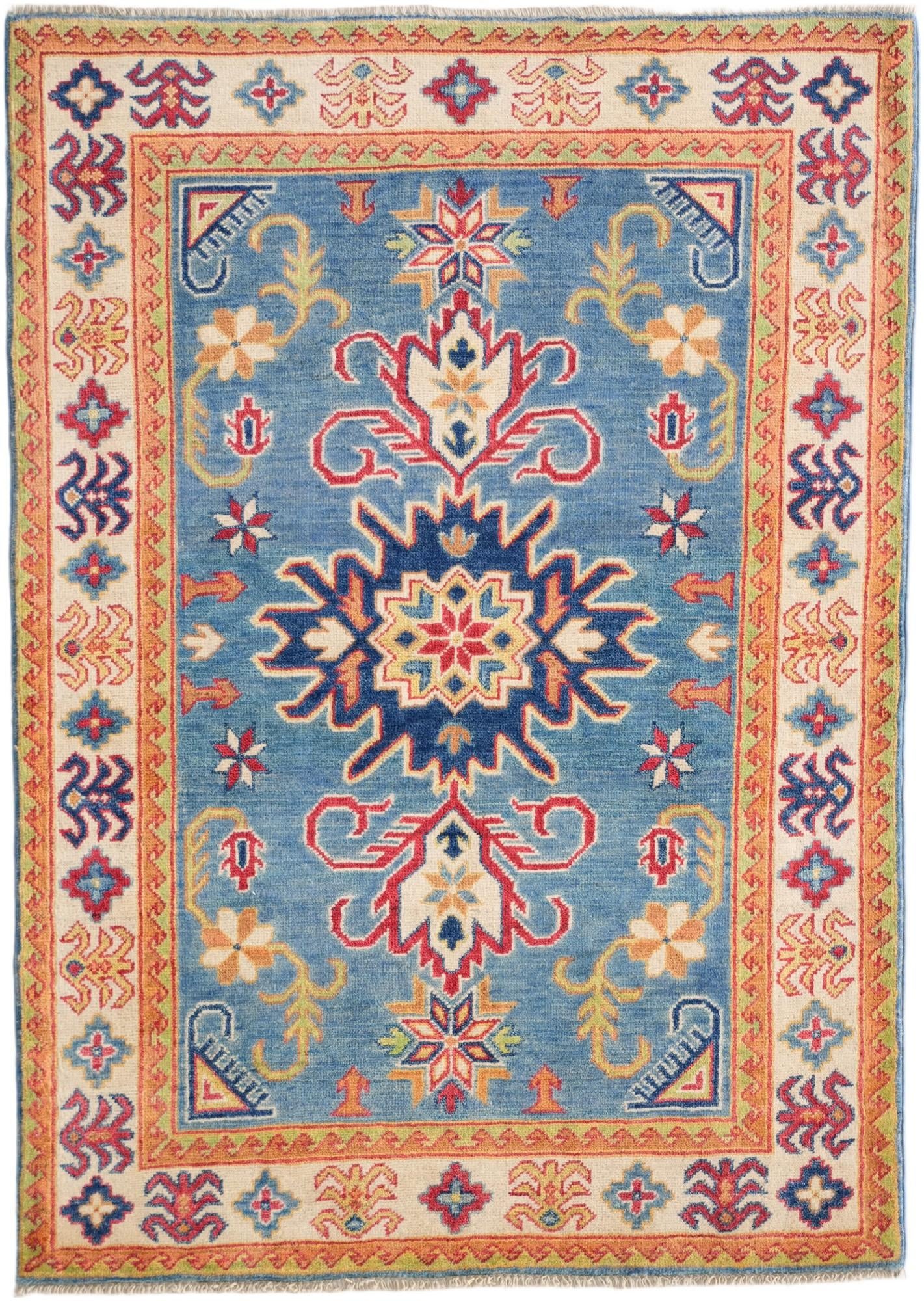3' 5 x 4' 10 Hand Knotted Kazak Rug