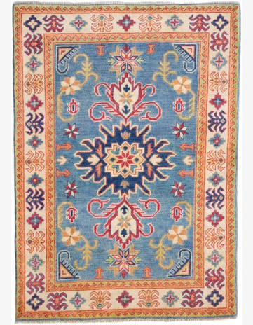 3' 5 x 4' 10 Hand Knotted Kazak Rug