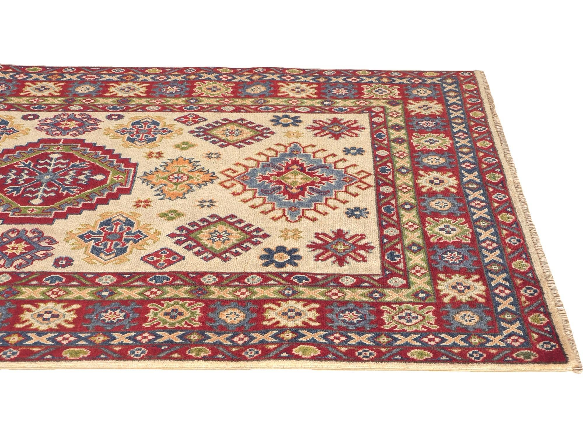 Detail image 6 of 12: 3' 10 x 6' 1 Hand Knotted Kazak Rug