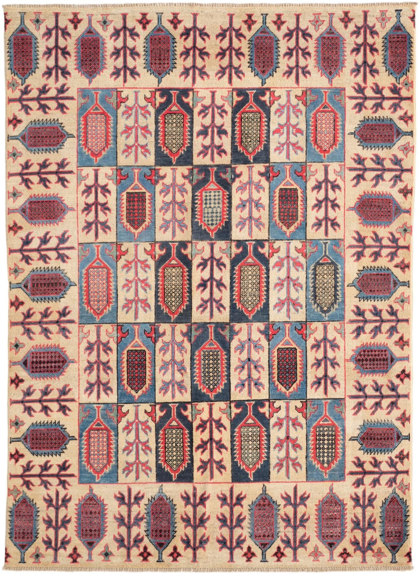 5' x 6' 10 Hand Knotted Kazak Rug