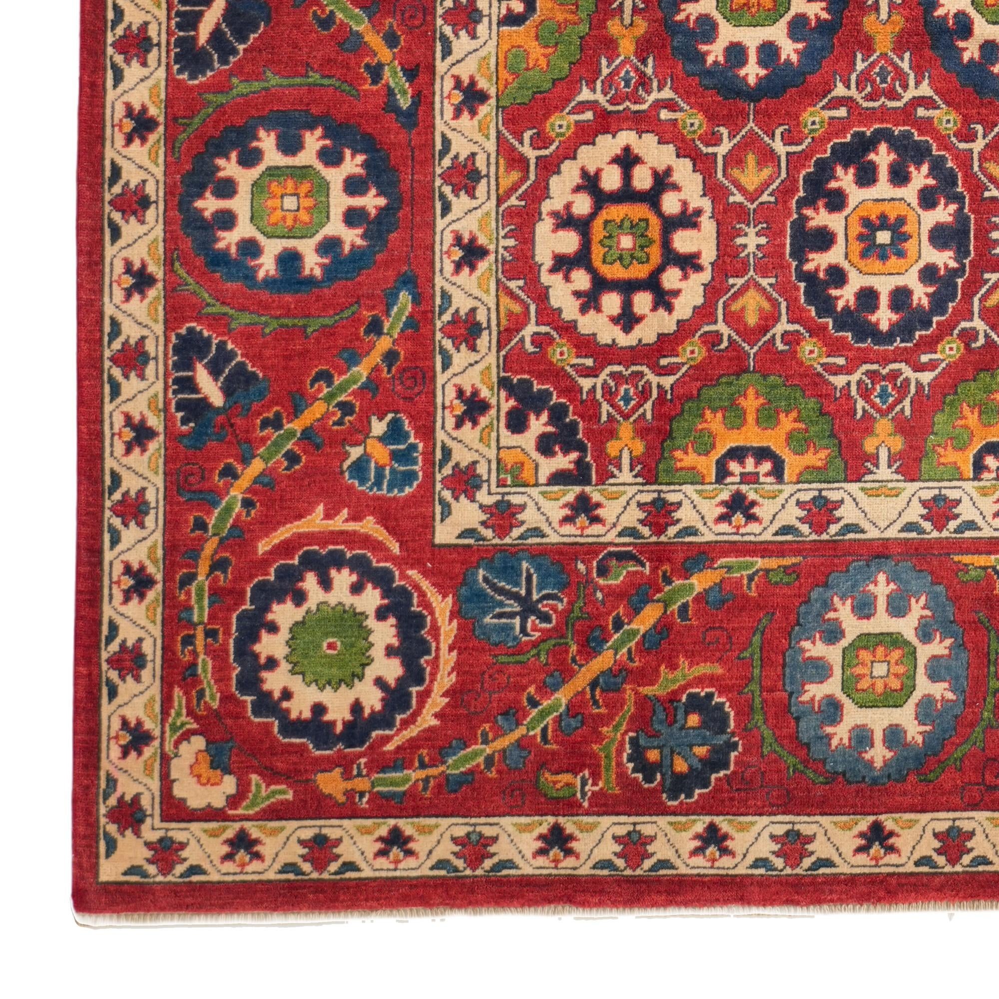 6' 9 x 9' 10 Hand Knotted Kazak Rug