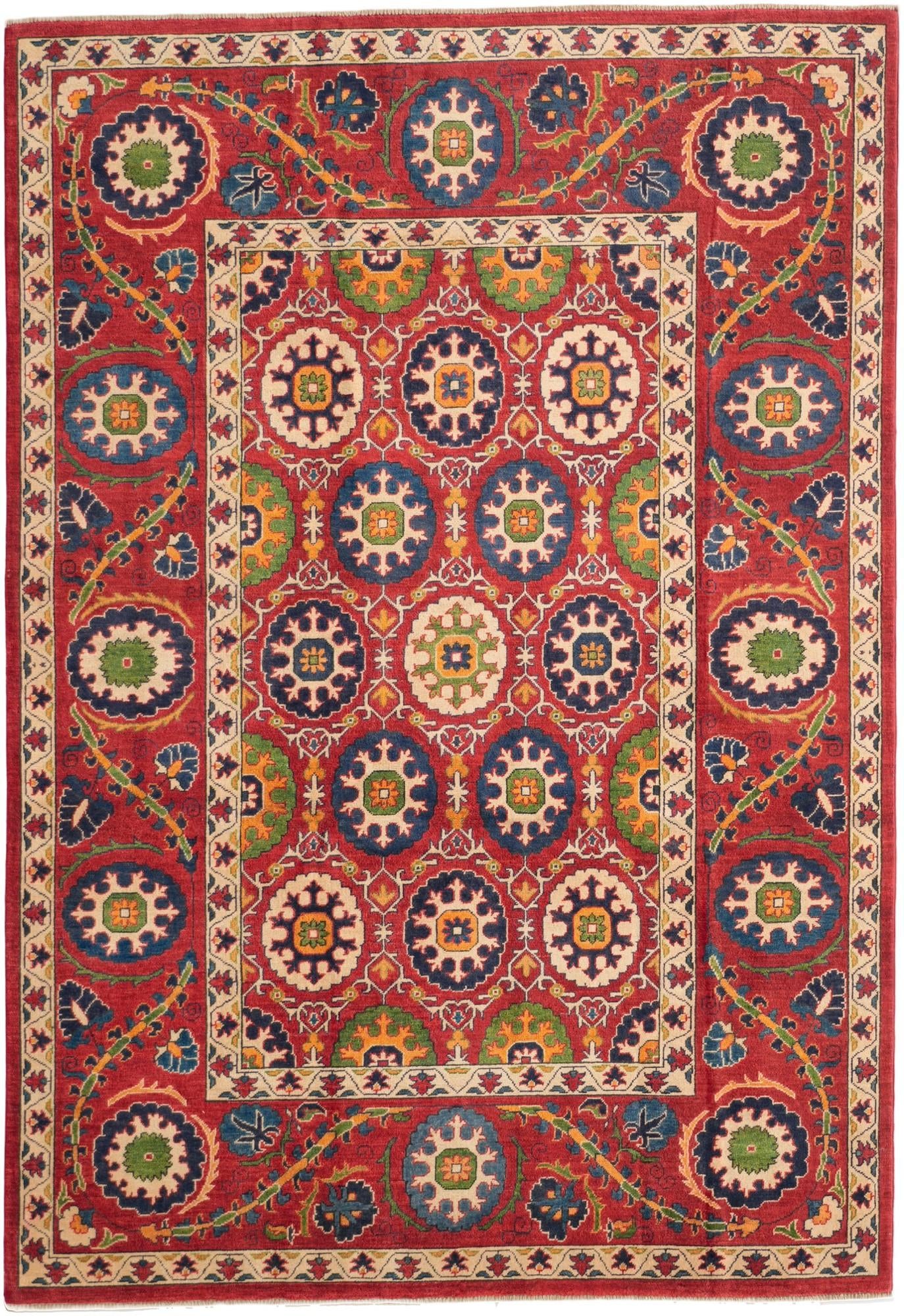 6' 9 x 9' 10 Hand Knotted Kazak Rug