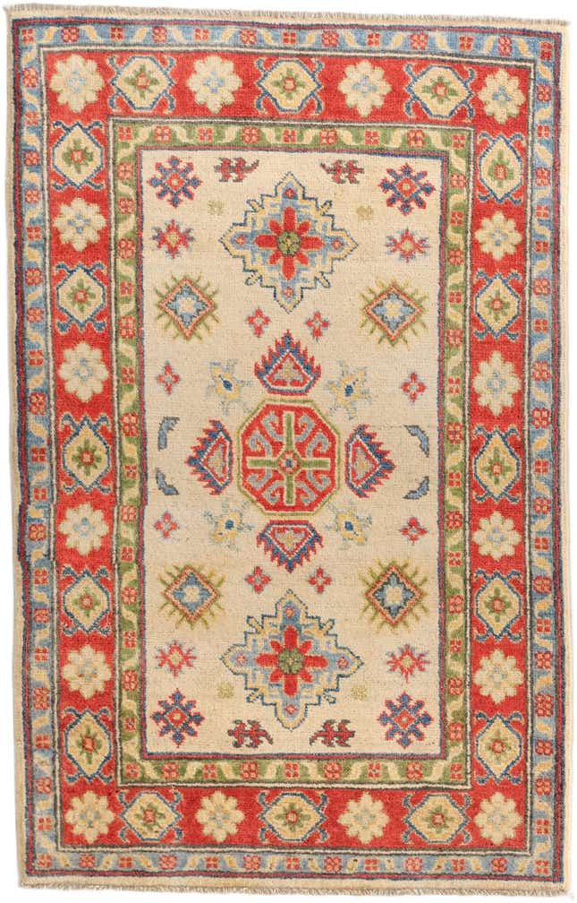 2' 9 x 4' 3 Hand Knotted Kazak Rug