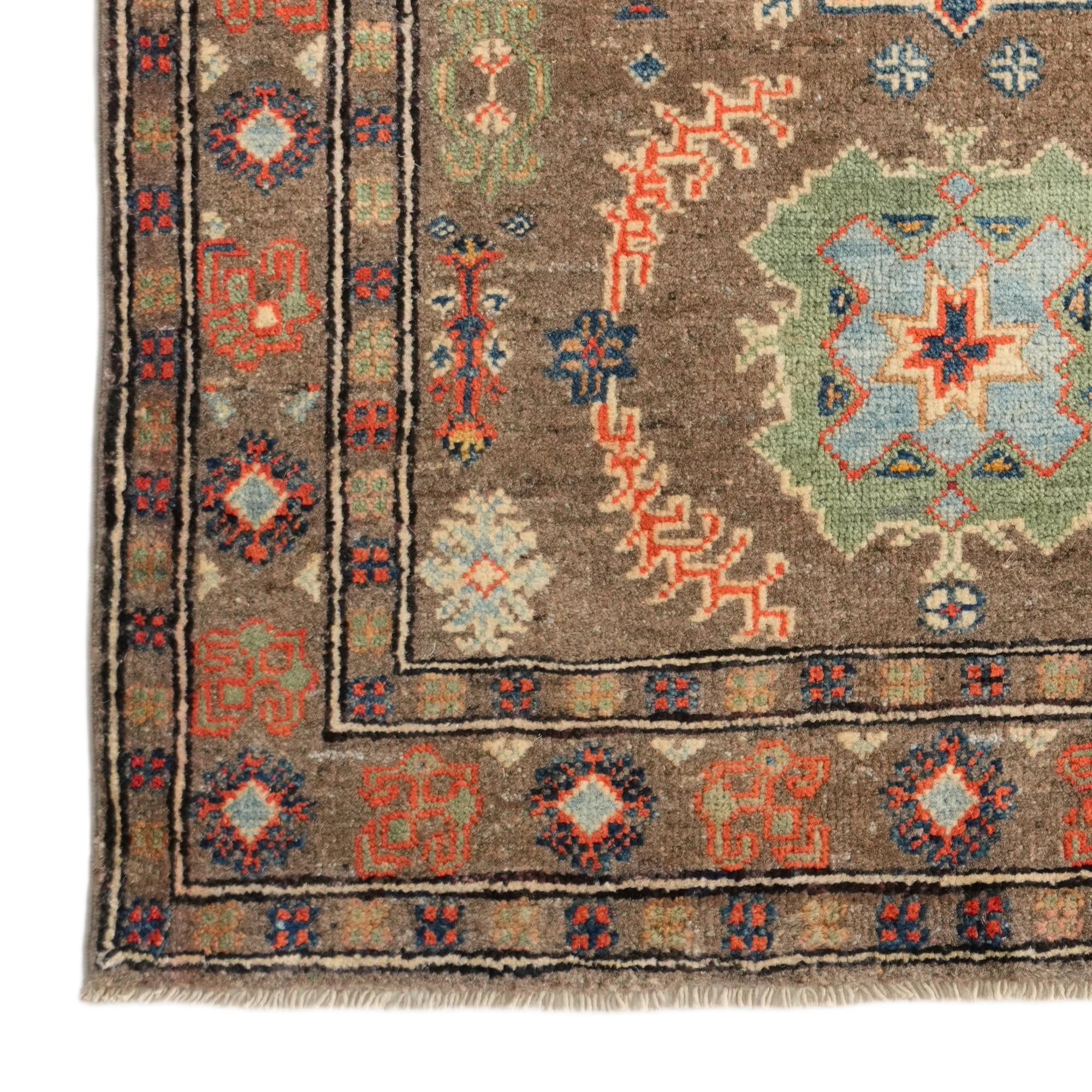 2' 9 x 4' Hand Knotted Kazak Rug
