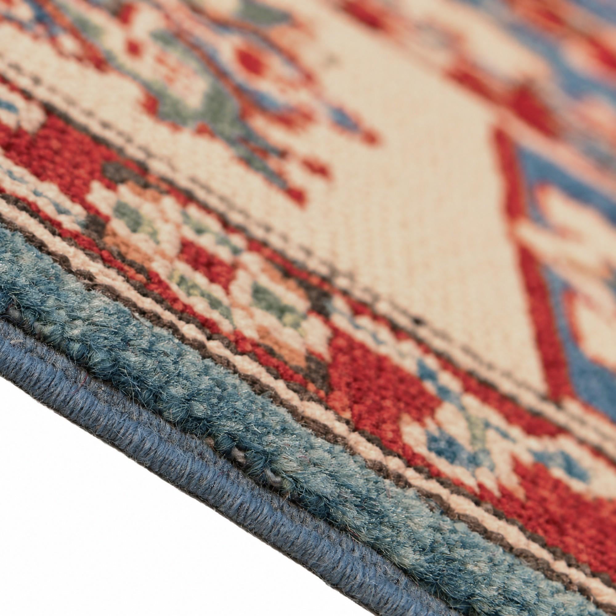 190cm x 270cm Hand Knotted Kazak Rug