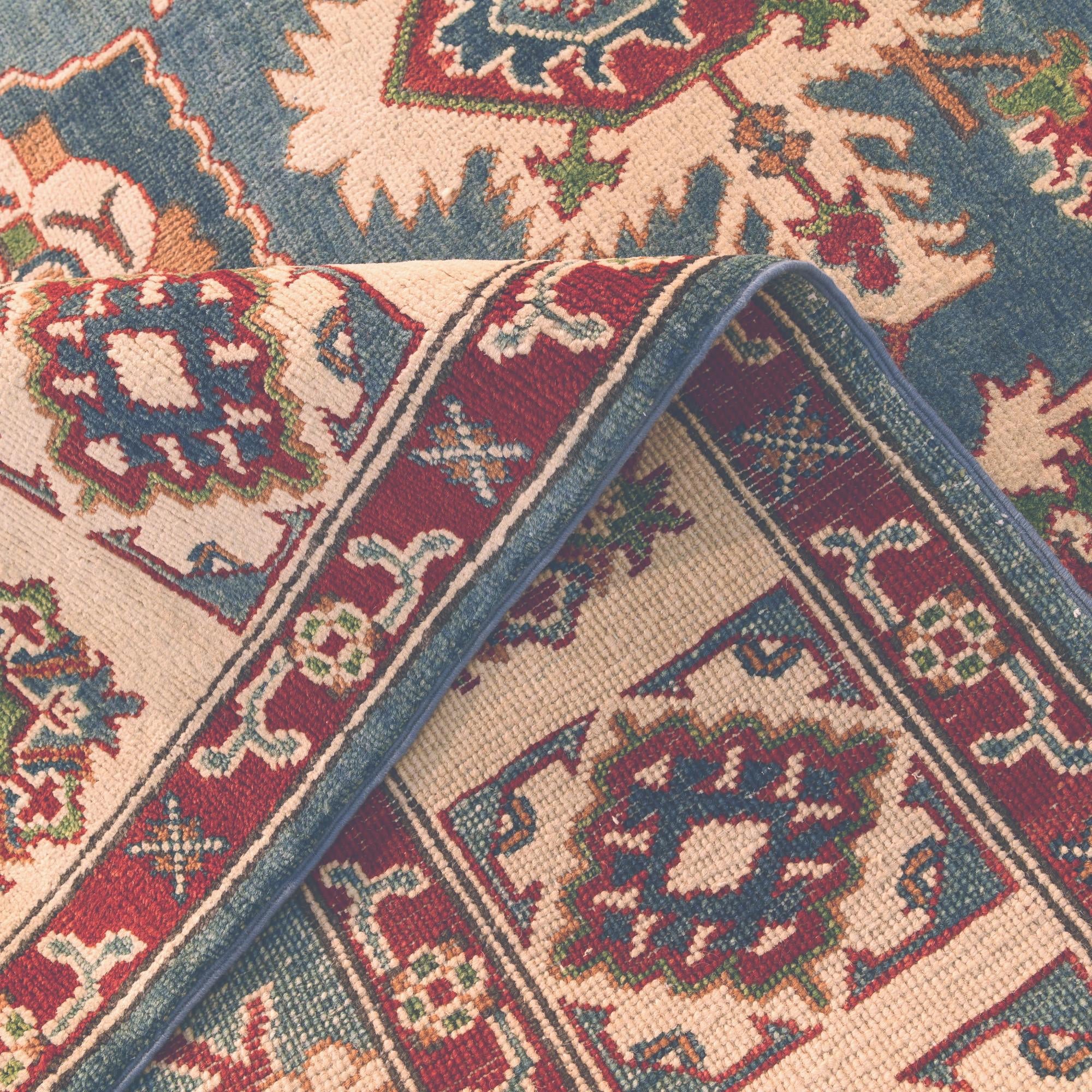 6' 3 x 8' 11 Hand Knotted Kazak Rug