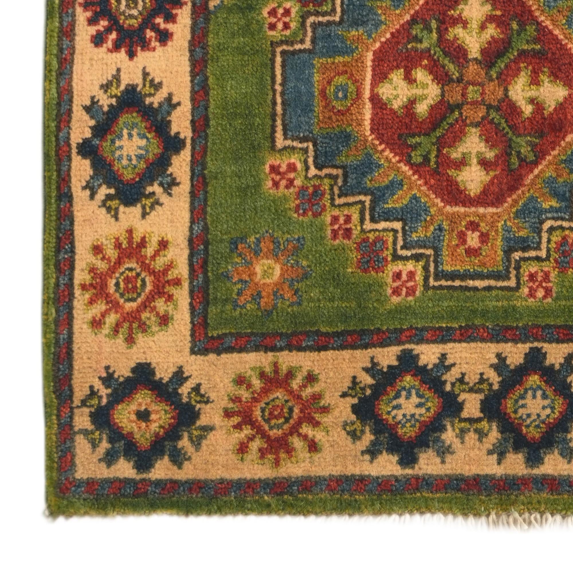 2' x 3' Hand Knotted Kazak Rug