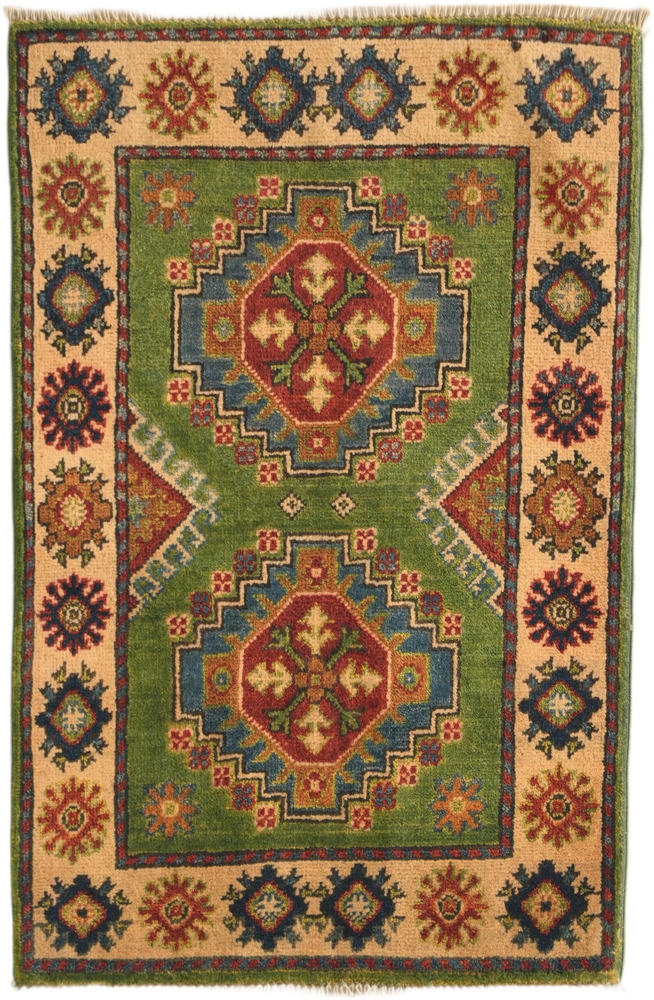 2' x 3' Hand Knotted Kazak Rug