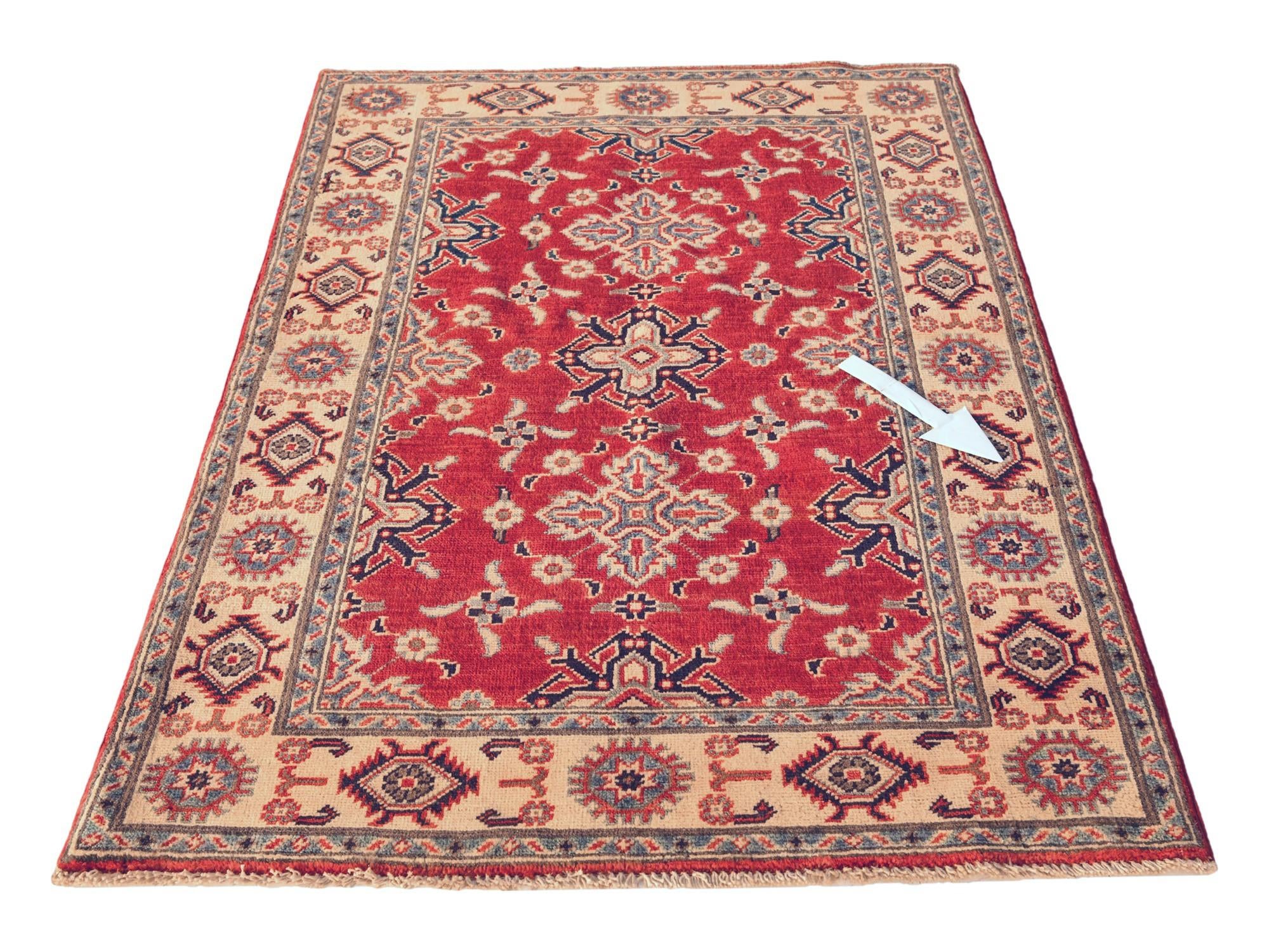 3' 6 x 4' 11 Hand Knotted Kazak Rug