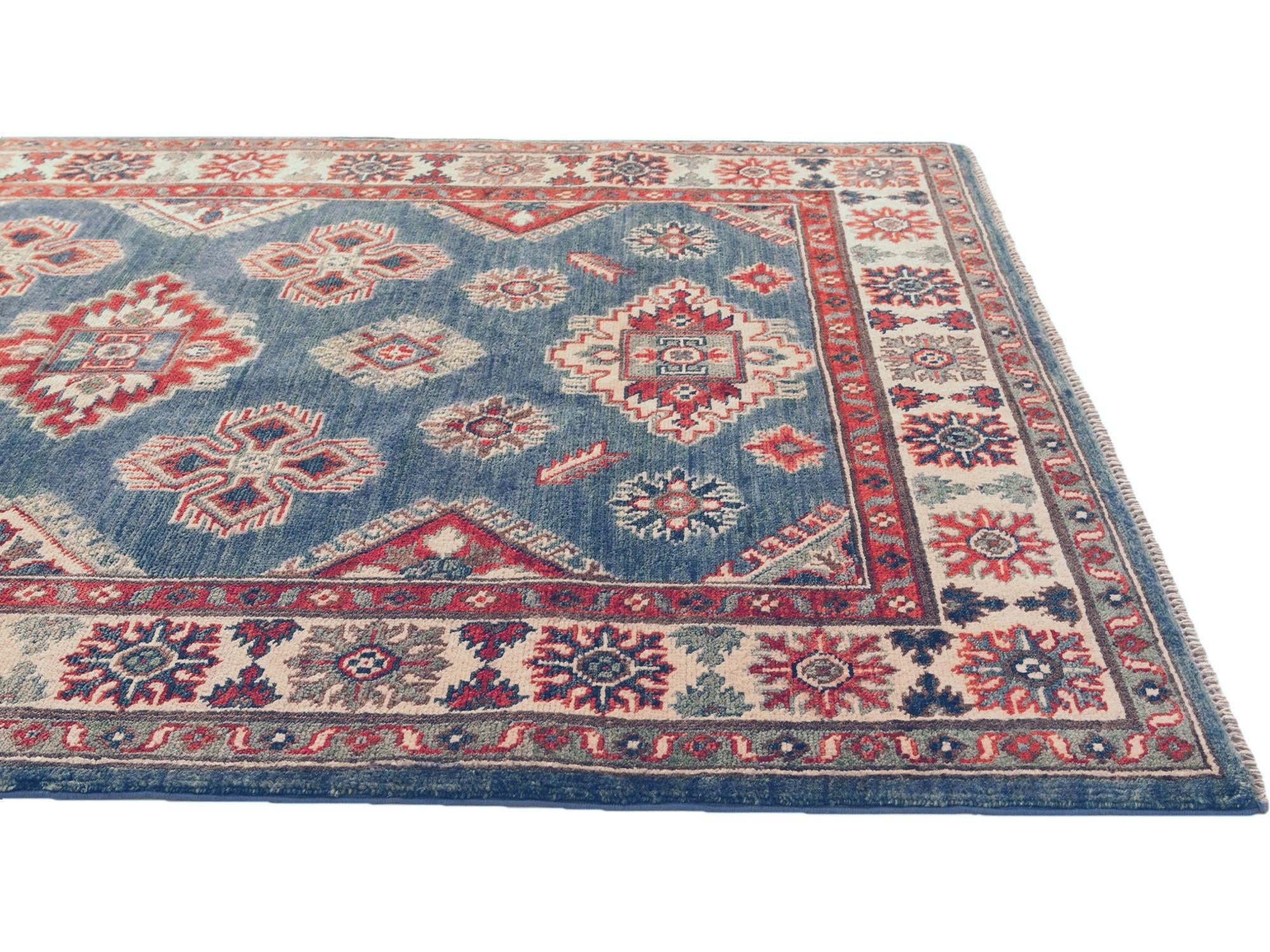 4' 3 x 6' 5 Hand Knotted Kazak Rug