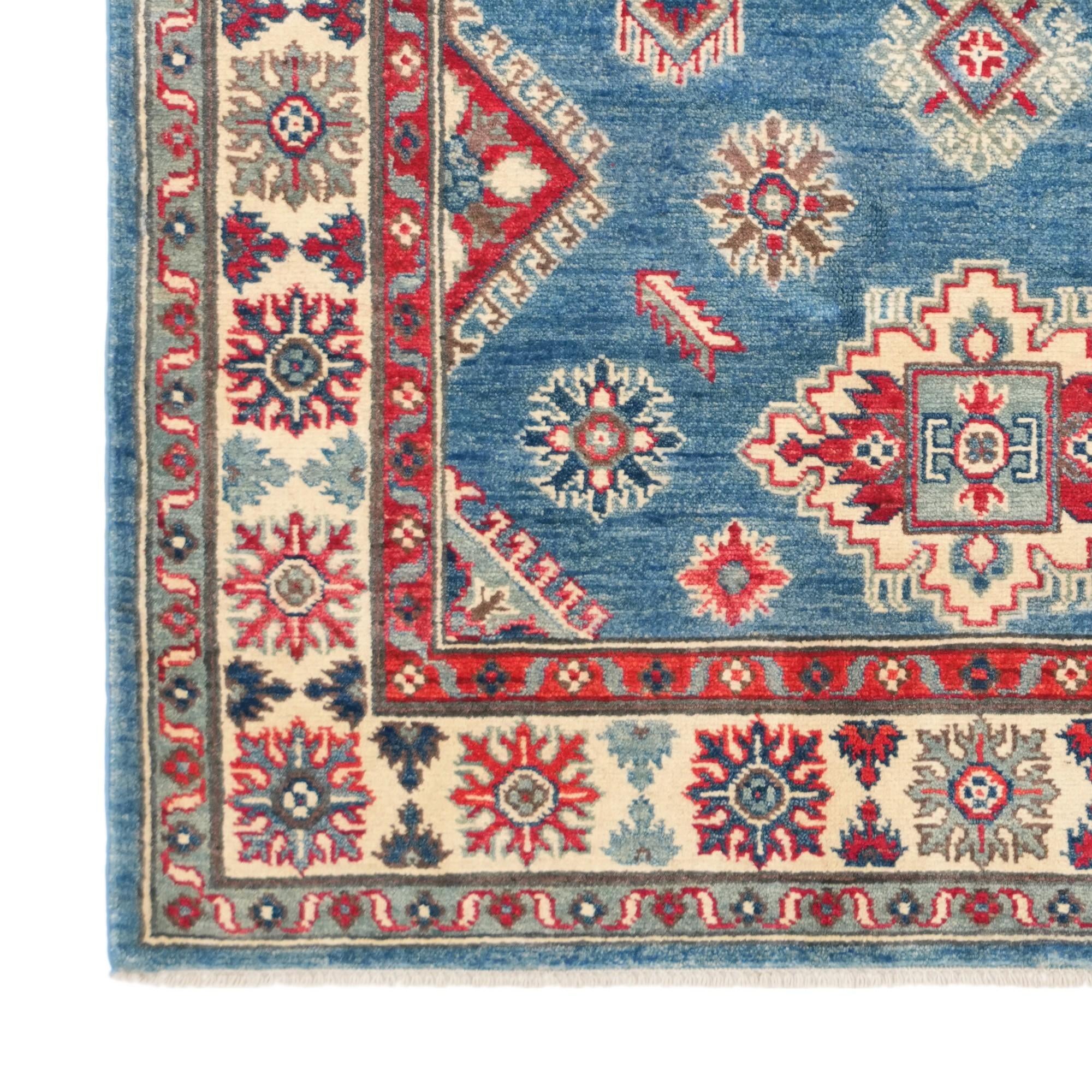 4' 3 x 6' 5 Hand Knotted Kazak Rug
