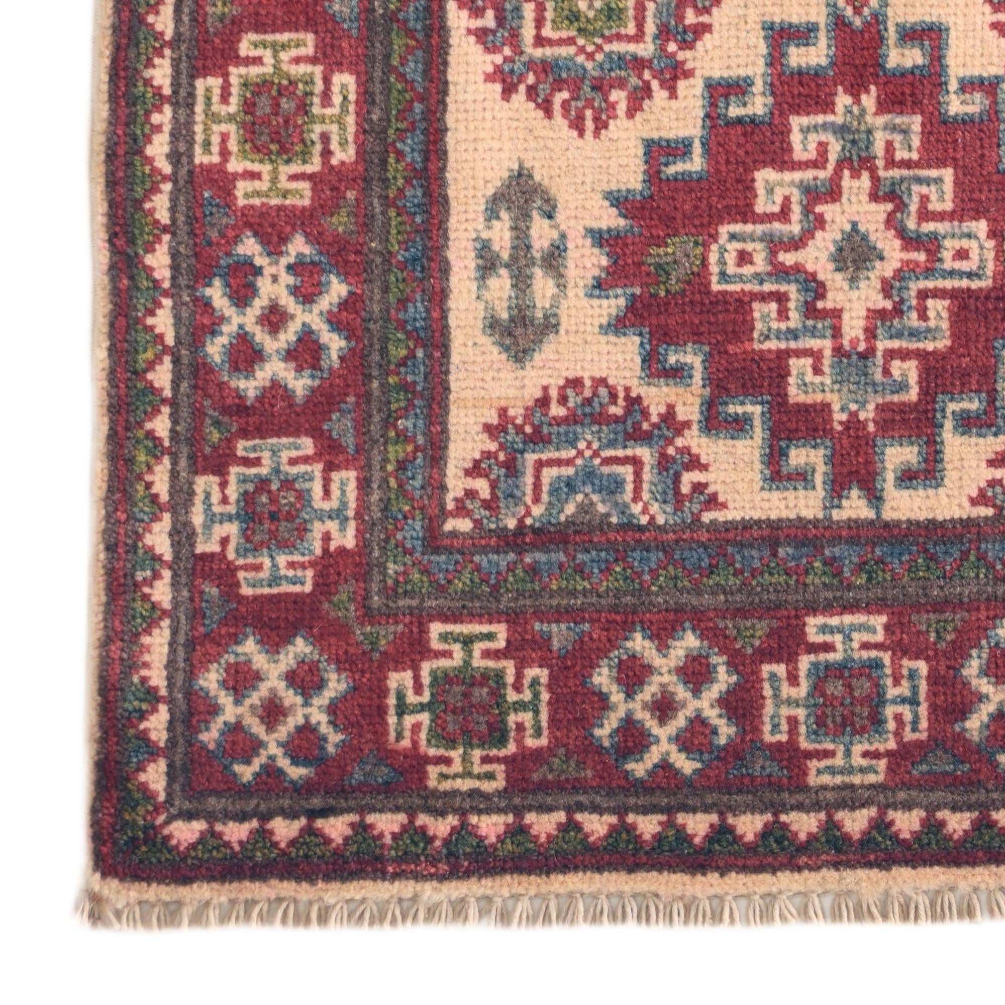 60cm x 95cm Hand Knotted Kazak Rug