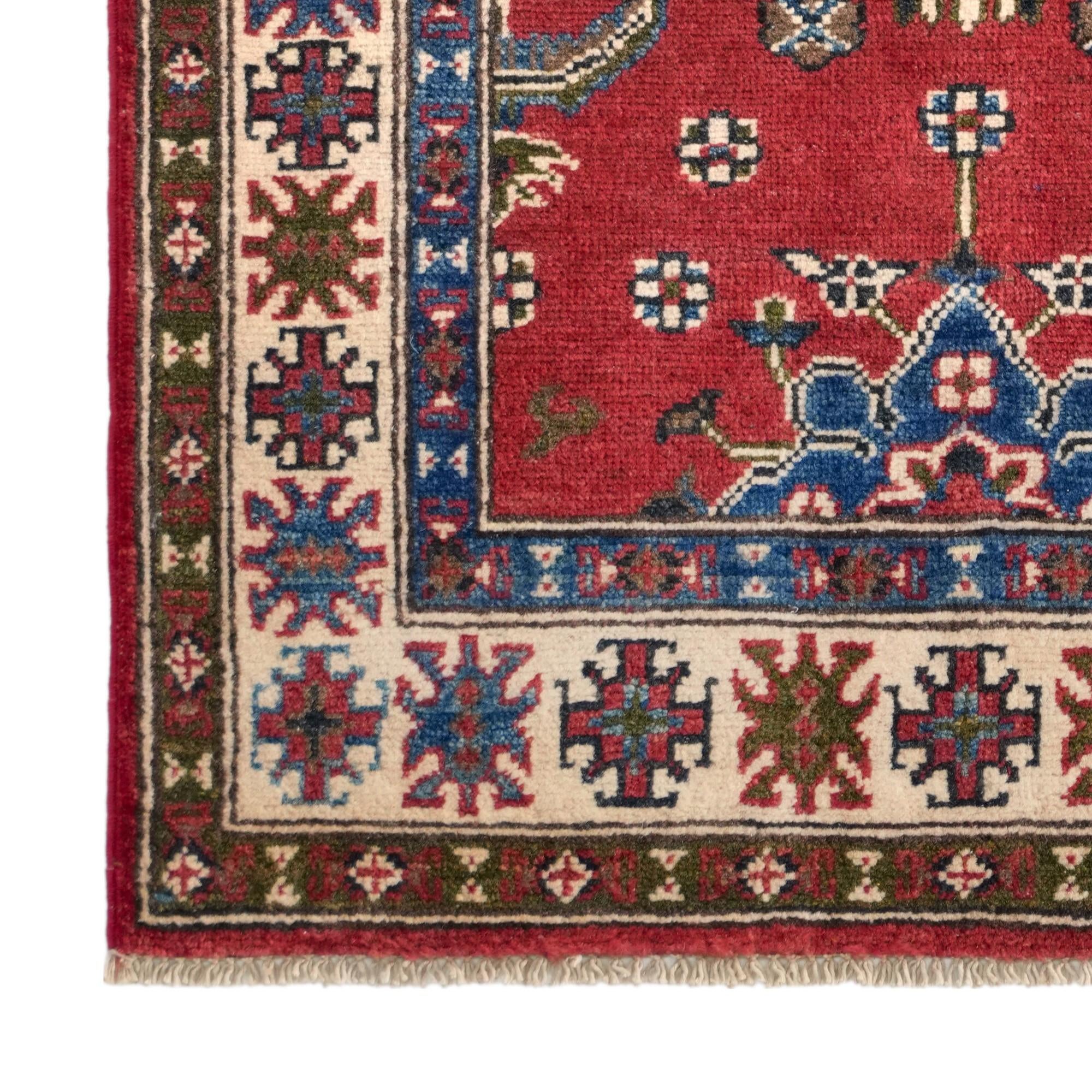 80cm x 125cm Handgeknüpft Kazak Teppich