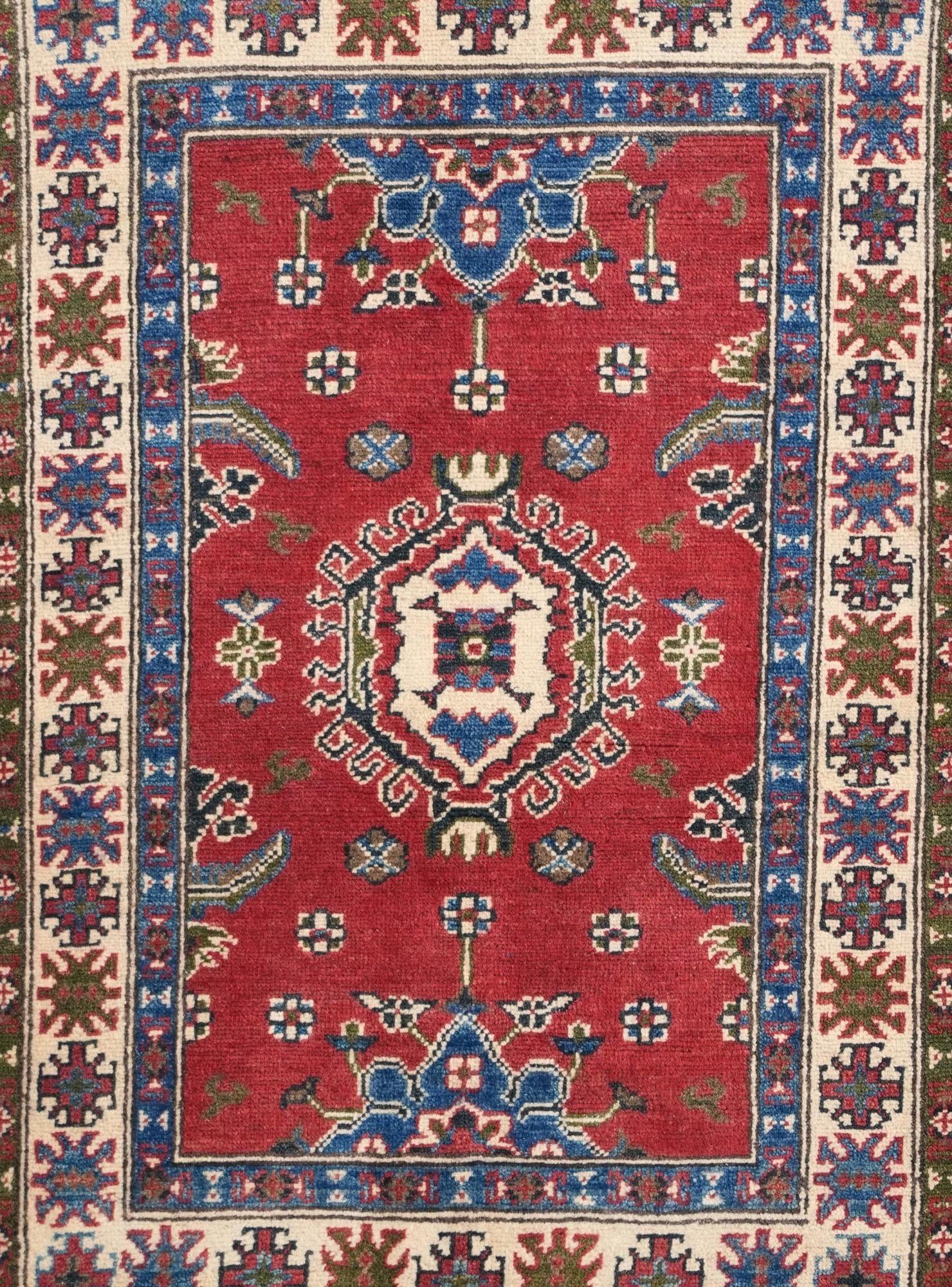 2' 8 x 4' Hand Knotted Kazak Rug