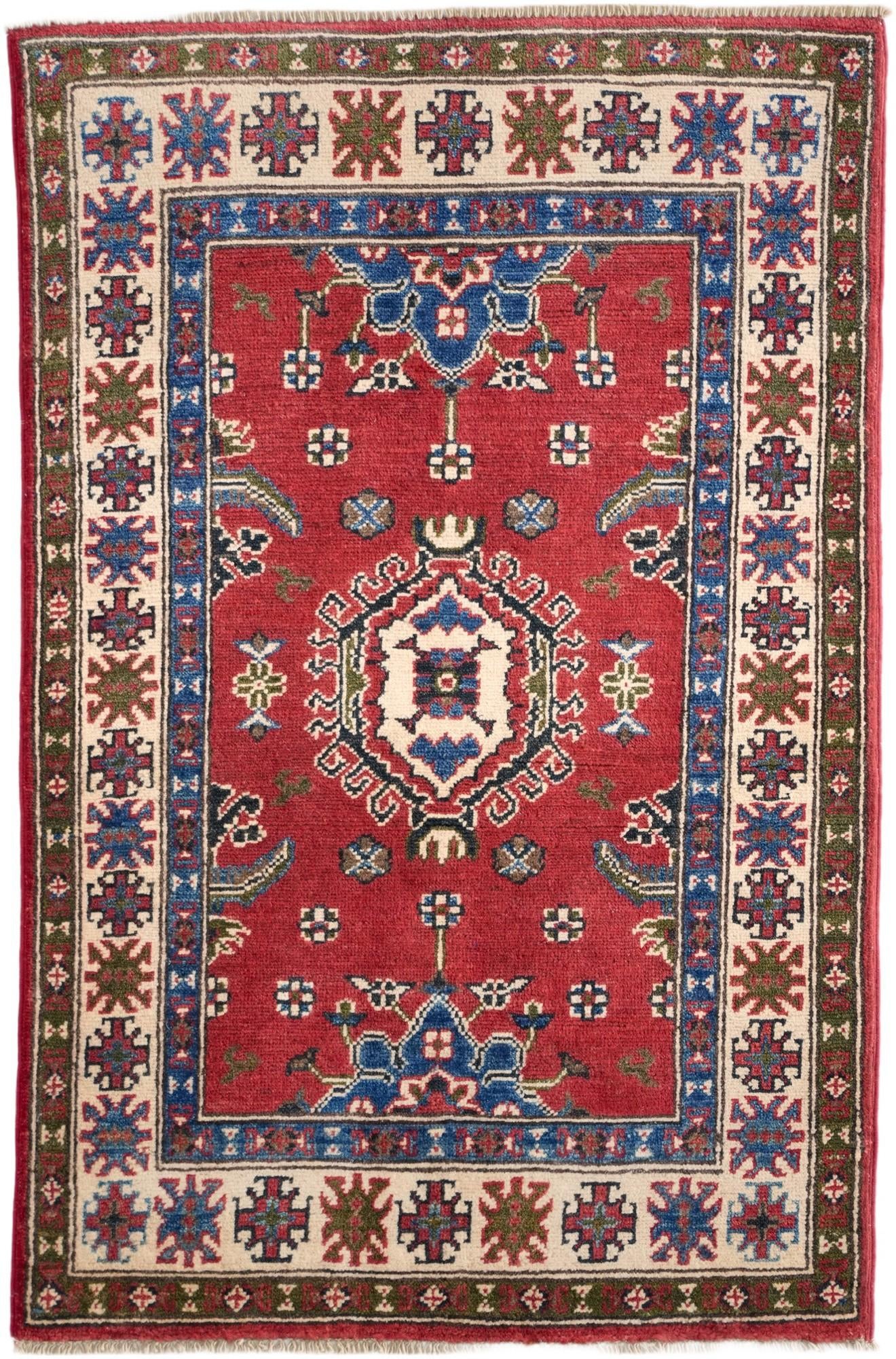 2' 8 x 4' Hand Knotted Kazak Rug