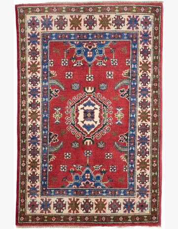 2' 8 x 4' Hand Knotted Kazak Rug