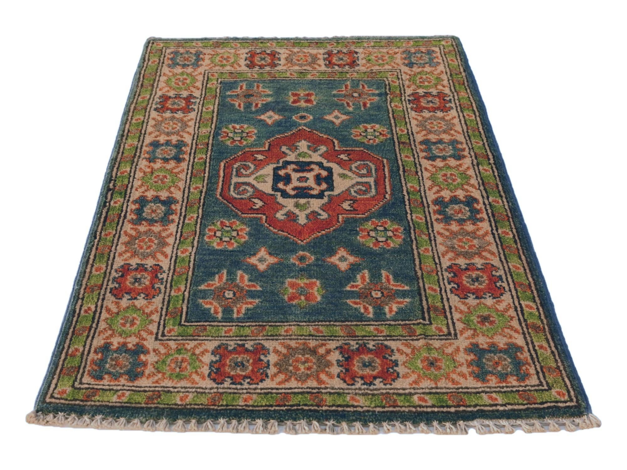 1' 11 x 3' 1 Hand Knotted Kazak Rug