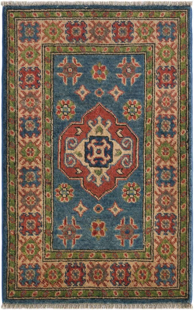 1' 11 x 3' 1 Hand Knotted Kazak Rug