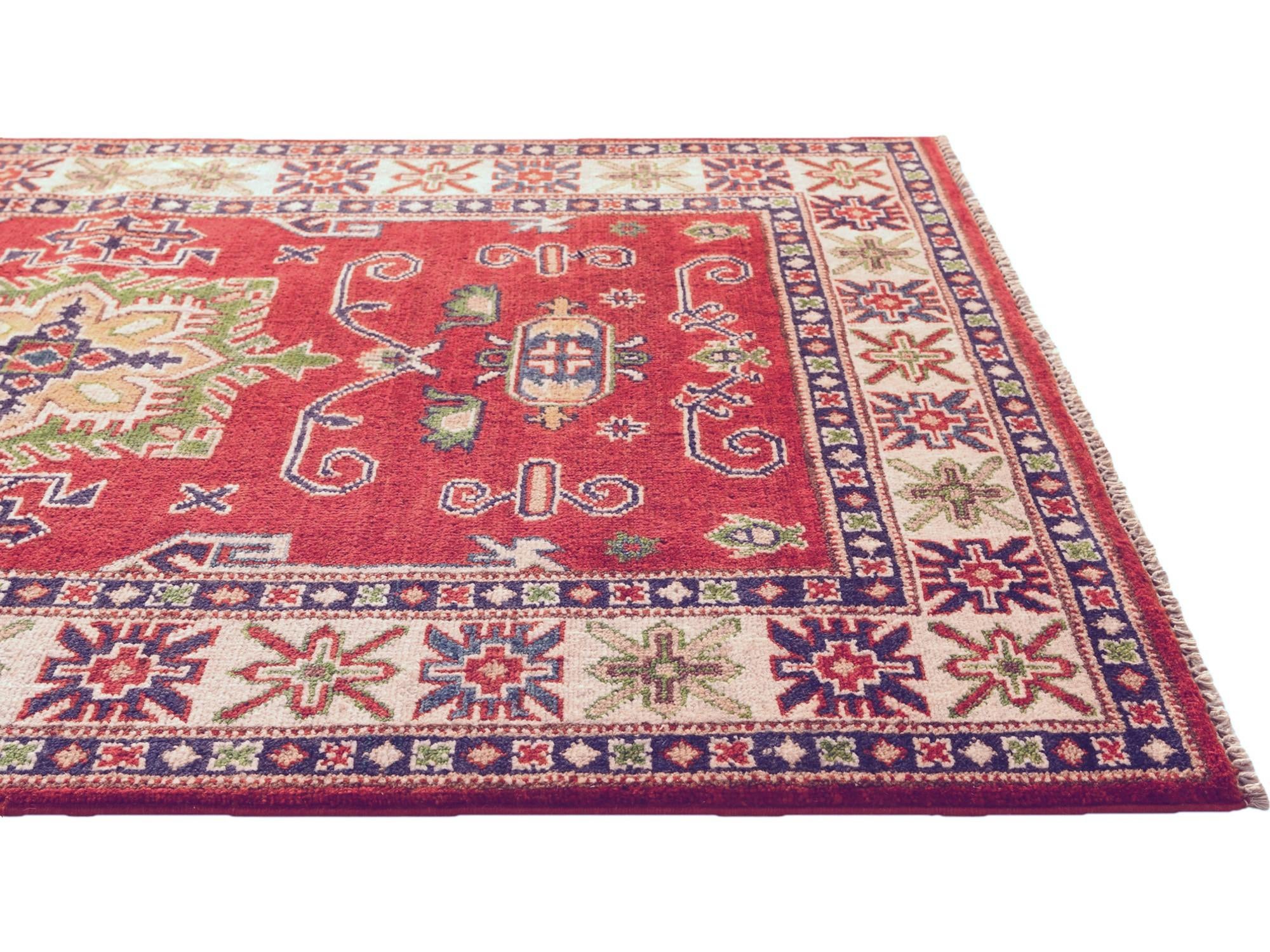 3' 3 x 5' Hand Knotted Kazak Rug