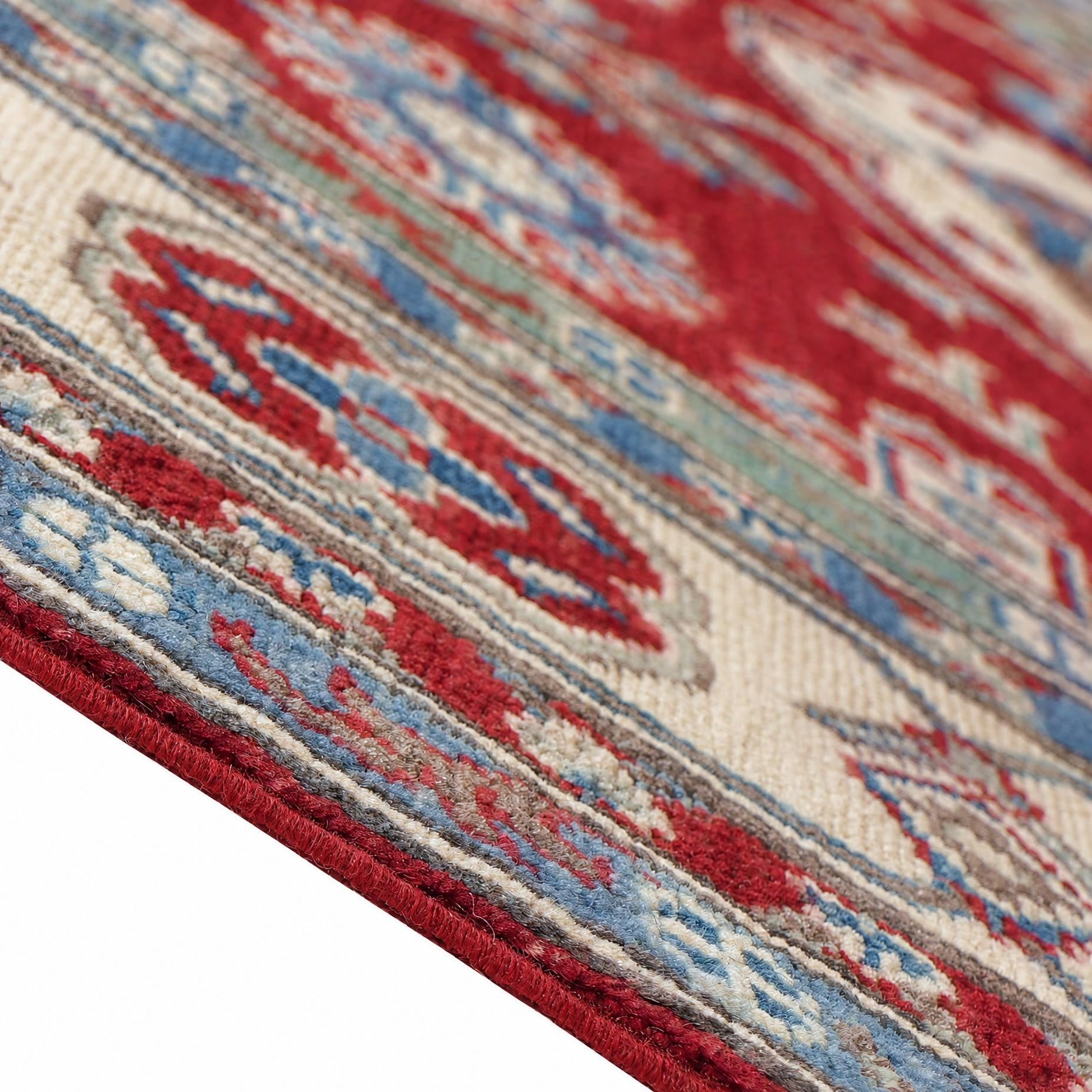 155cm x 215cm Hand Knotted Kazak Rug