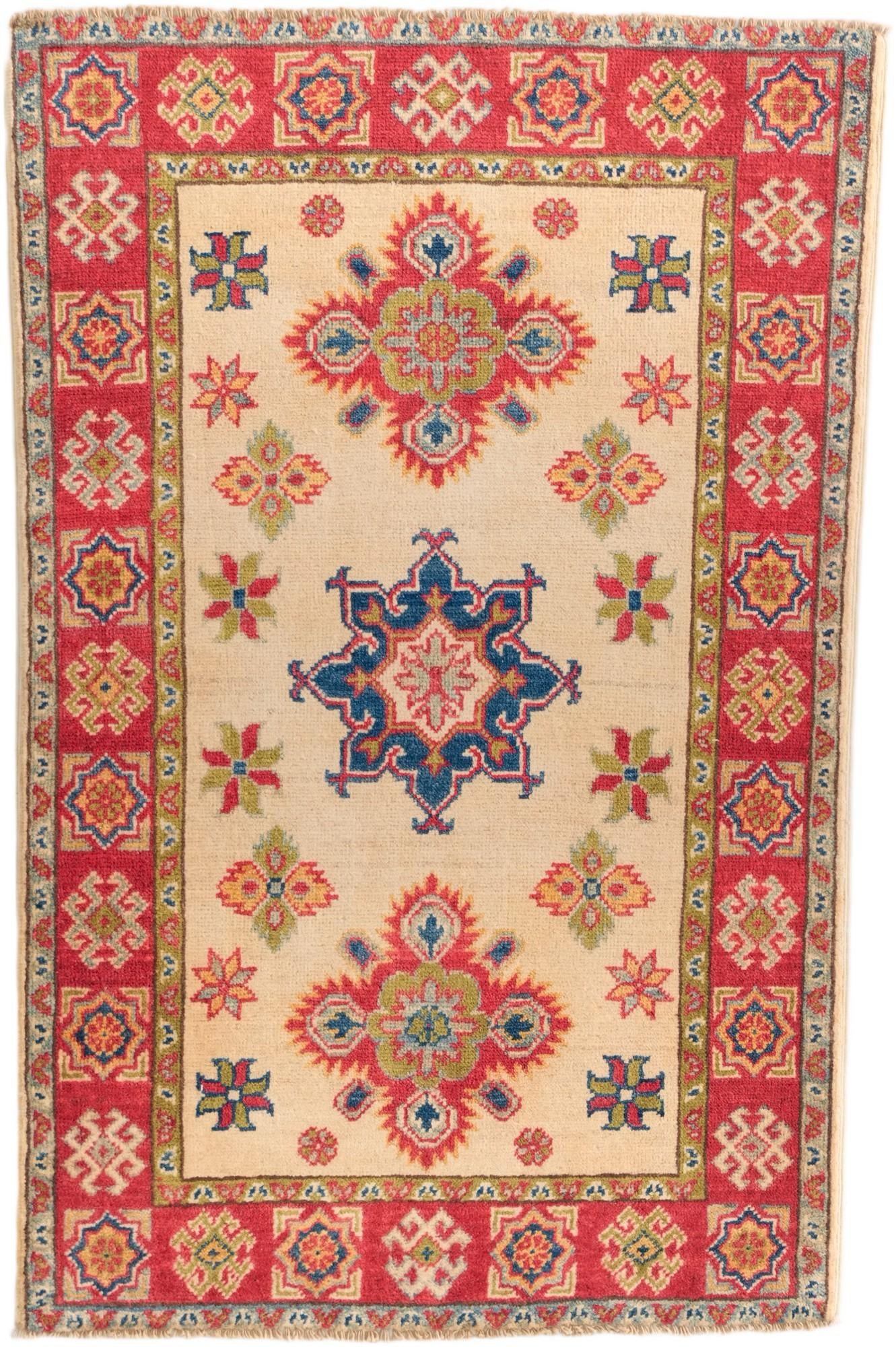 2' 7 x 3' 11 Hand Knotted Kazak Rug