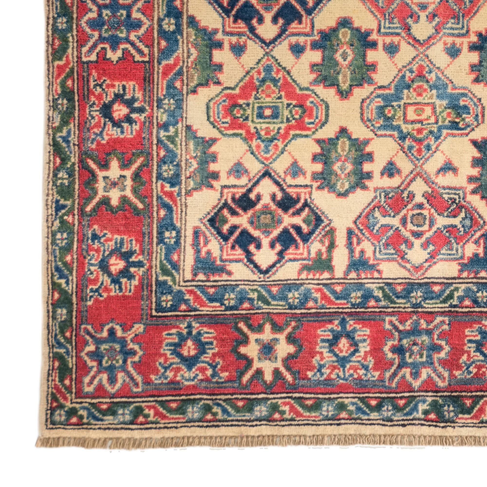 Detail image 7 of 10: 3' 11 x 5' 11 Hand Knotted Kazak Rug