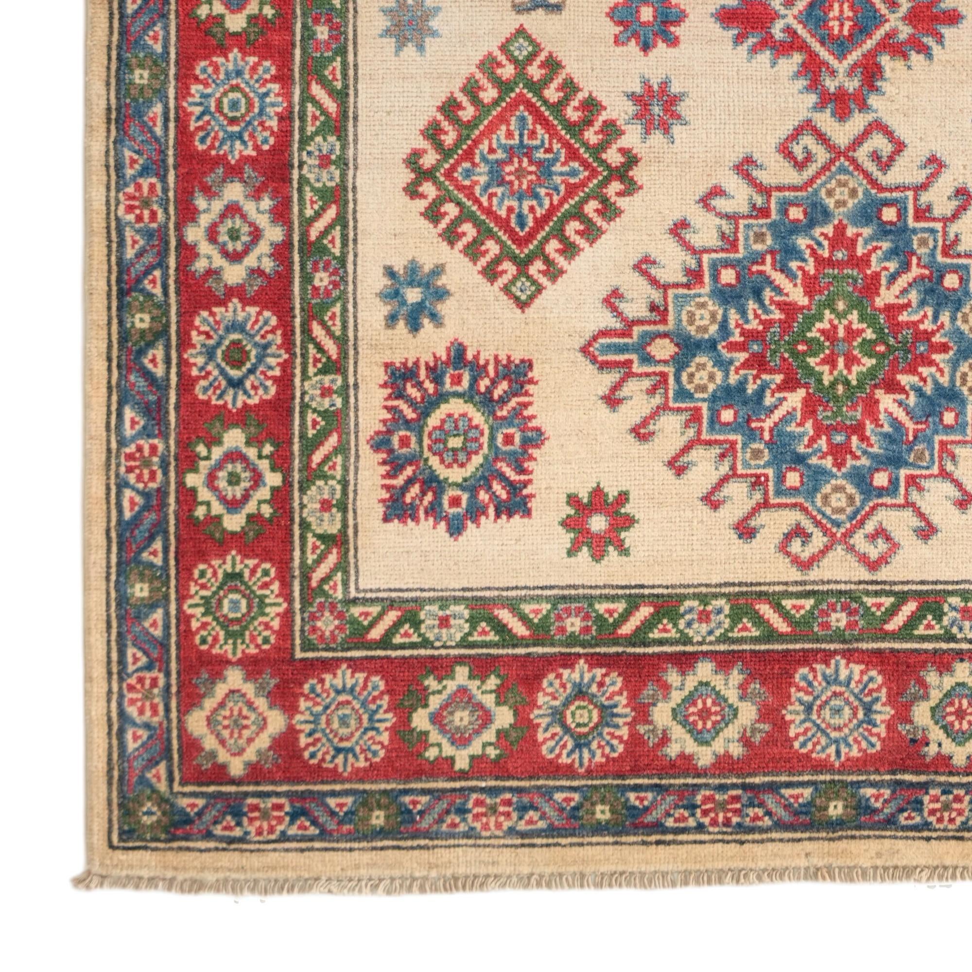 4' x 6' Hand Knotted Kazak Rug