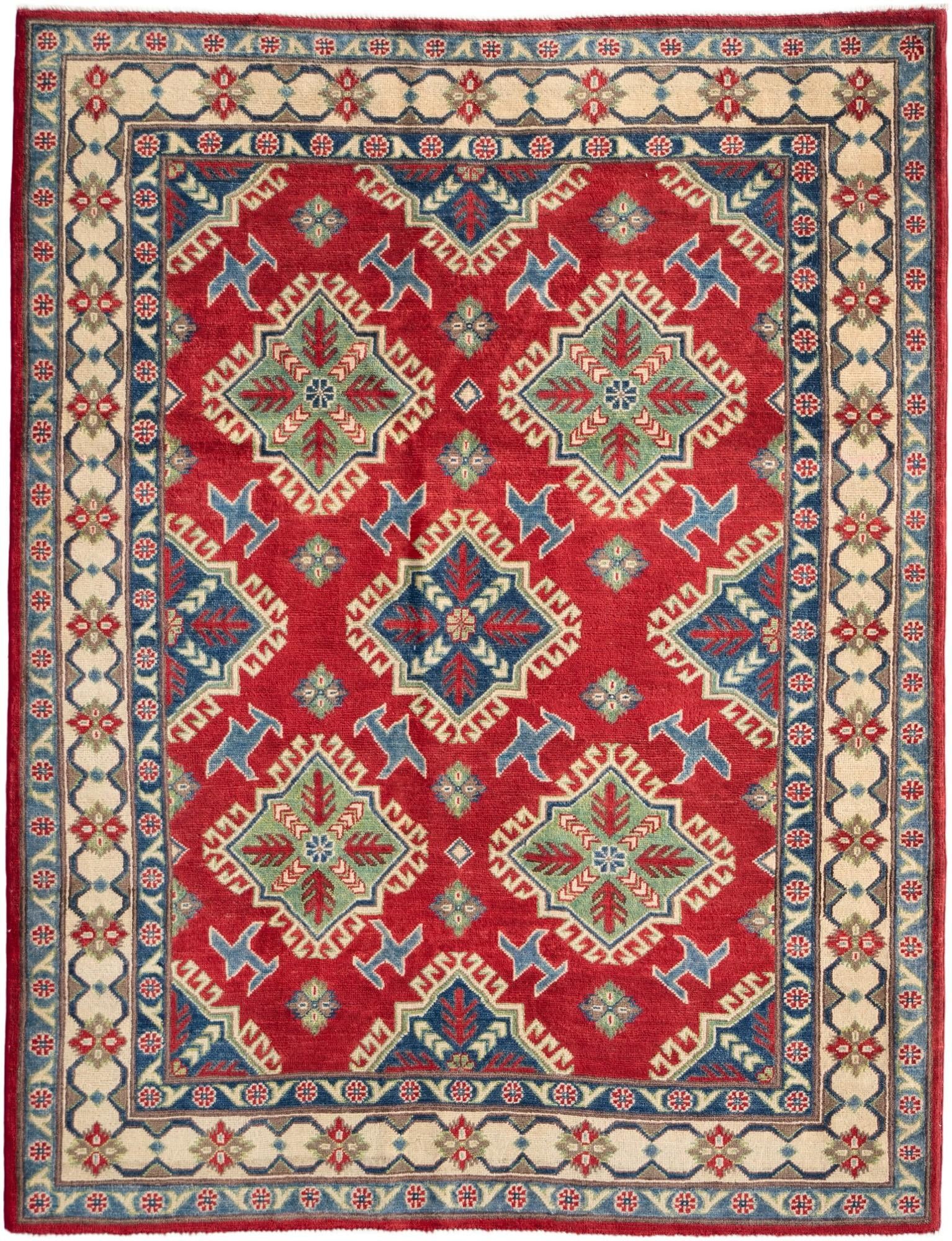 Detail image 2 of 10: 5' 2 x 6' 9 Hand Knotted Kazak Rug