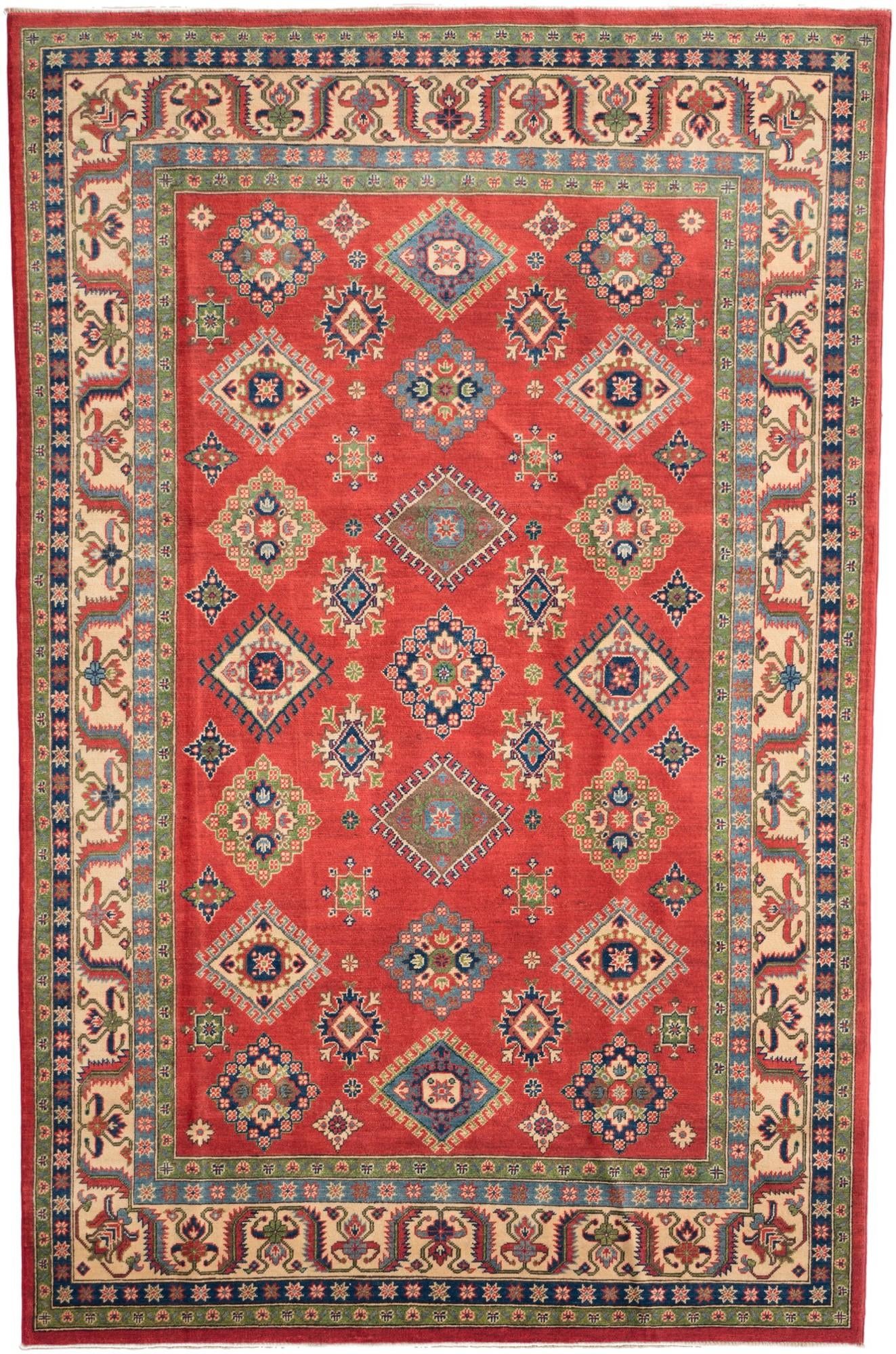 6' 6 x 9' 10 Hand Knotted Kazak Rug