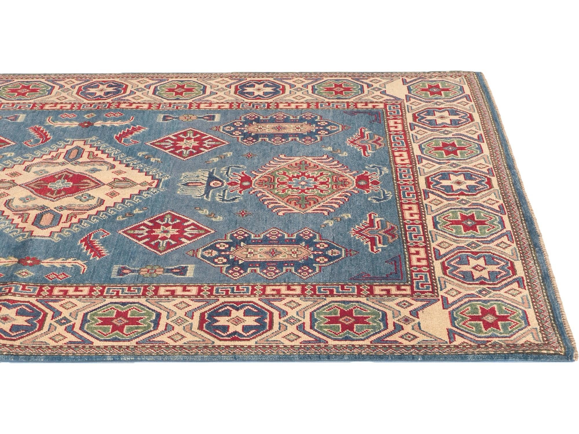 Detail image 6 of 12: 4' 11 x 6' 11 Hand Knotted Kazak Rug