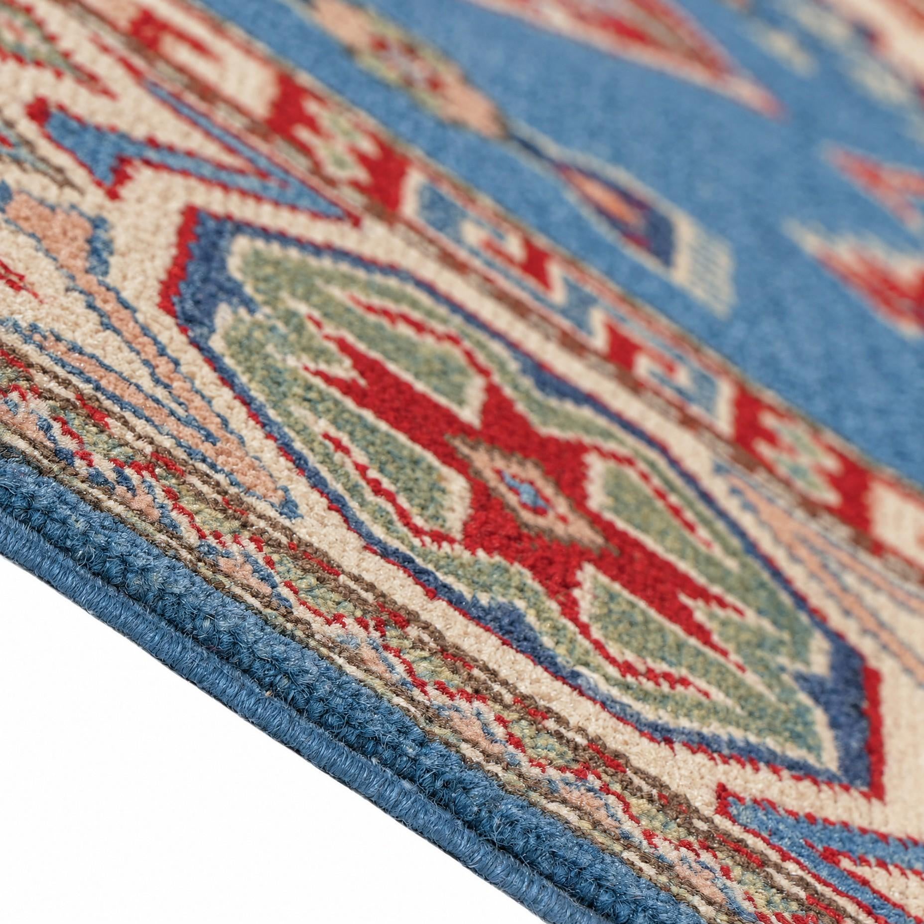 Detail image 8 of 12: 4' 11 x 6' 11 Hand Knotted Kazak Rug
