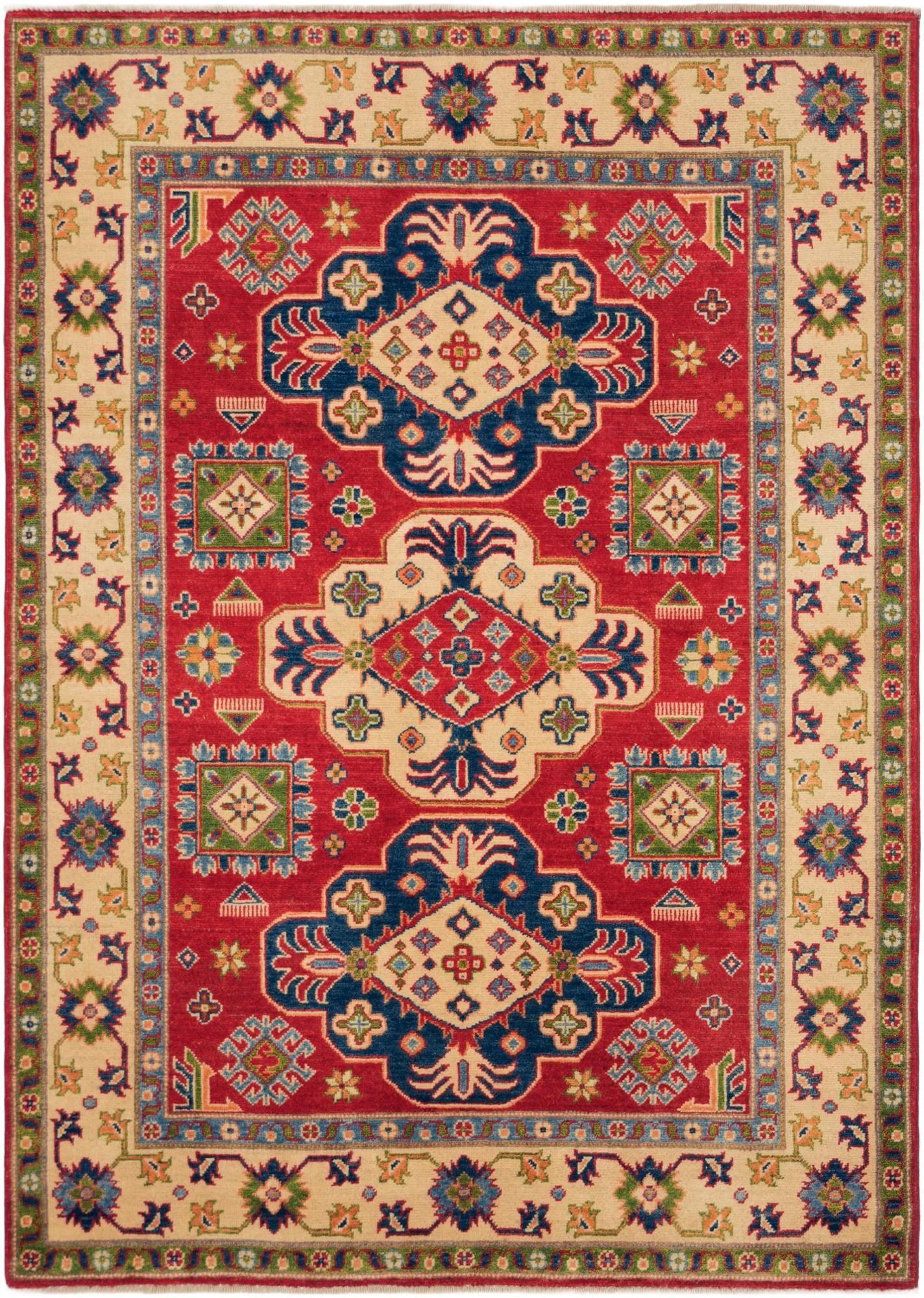 4' 11 x 6' 11 Hand Knotted Kazak Rug