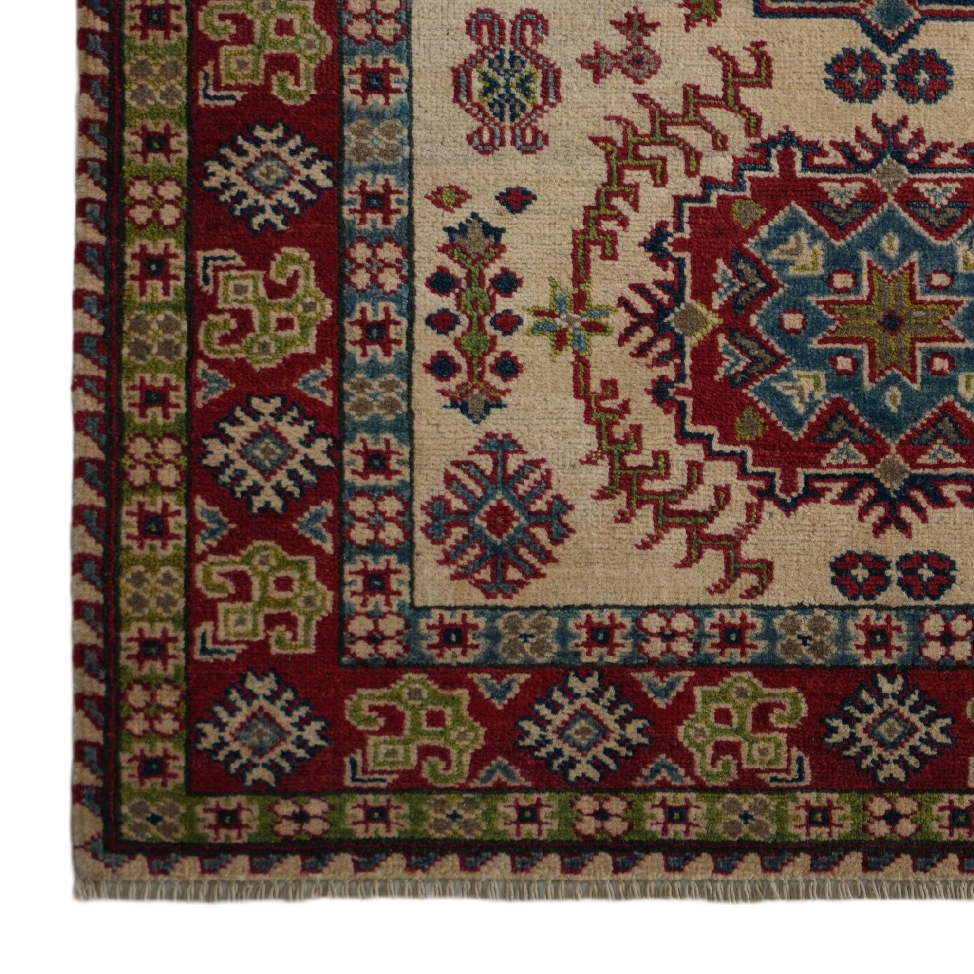 3' 7 x 5' 1 Hand Knotted Kazak Rug