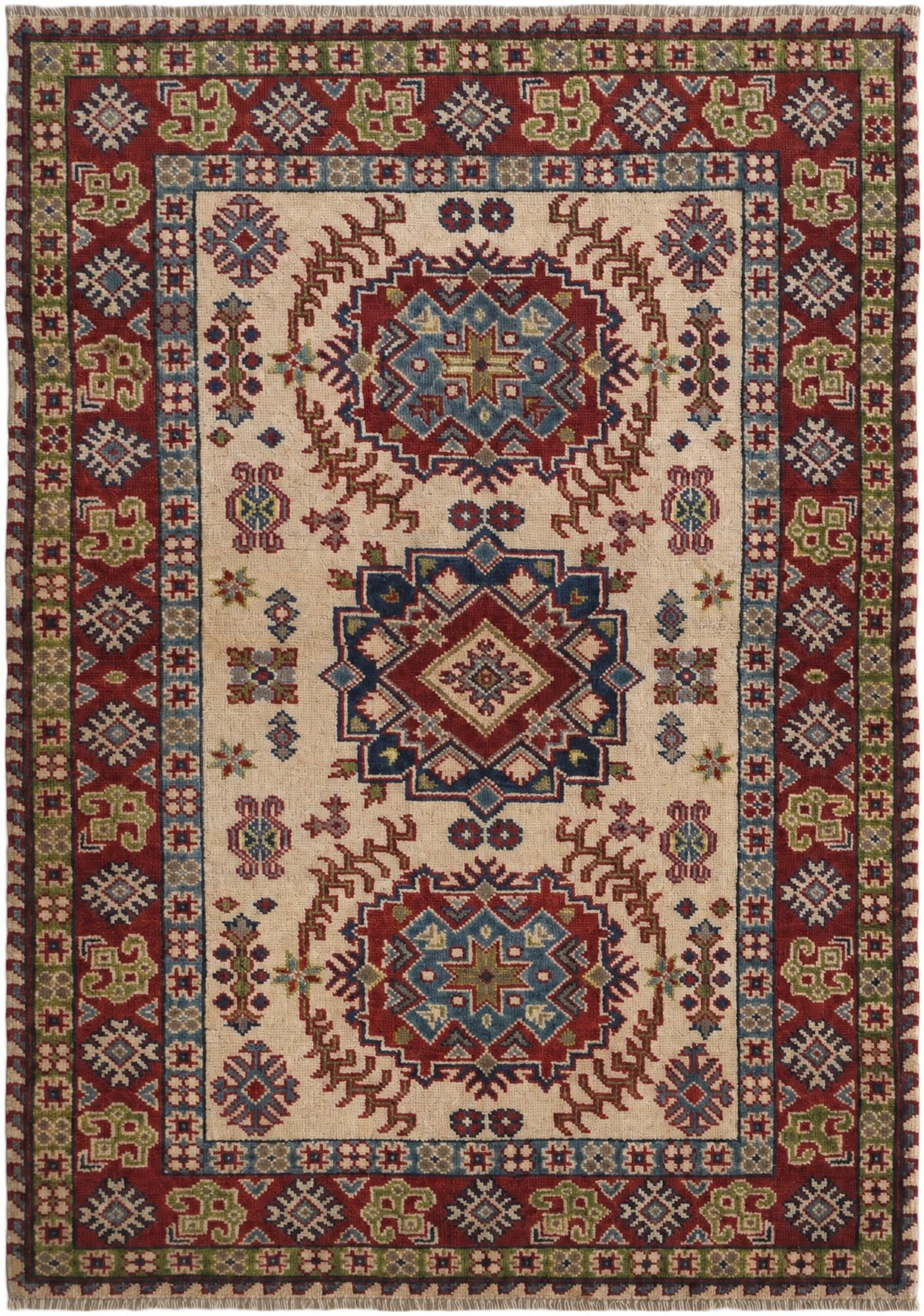 3' 7 x 5' 1 Hand Knotted Kazak Rug