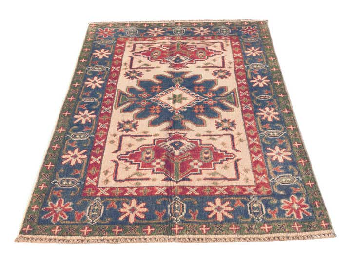 2' 7 x 4' Hand Knotted Kazak Rug