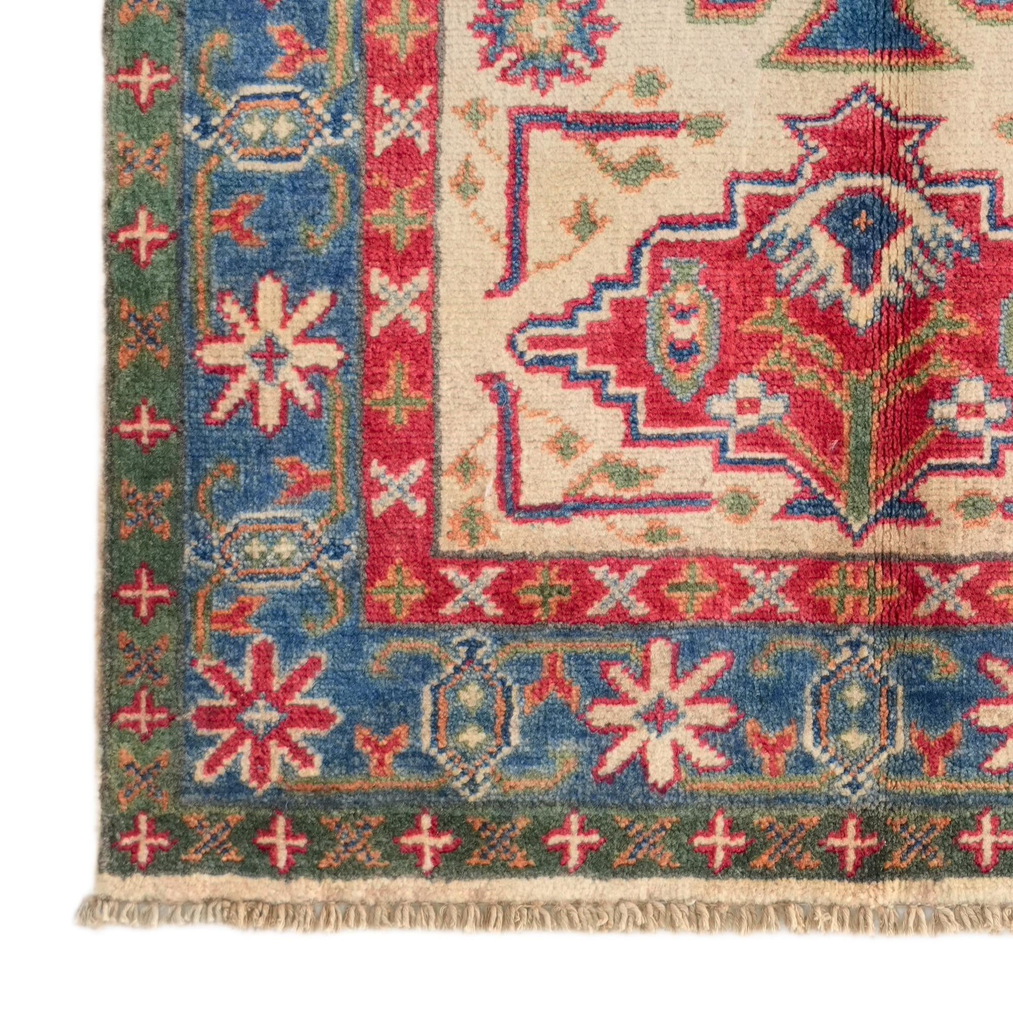 80cm x 125cm Hand Knotted Kazak Rug