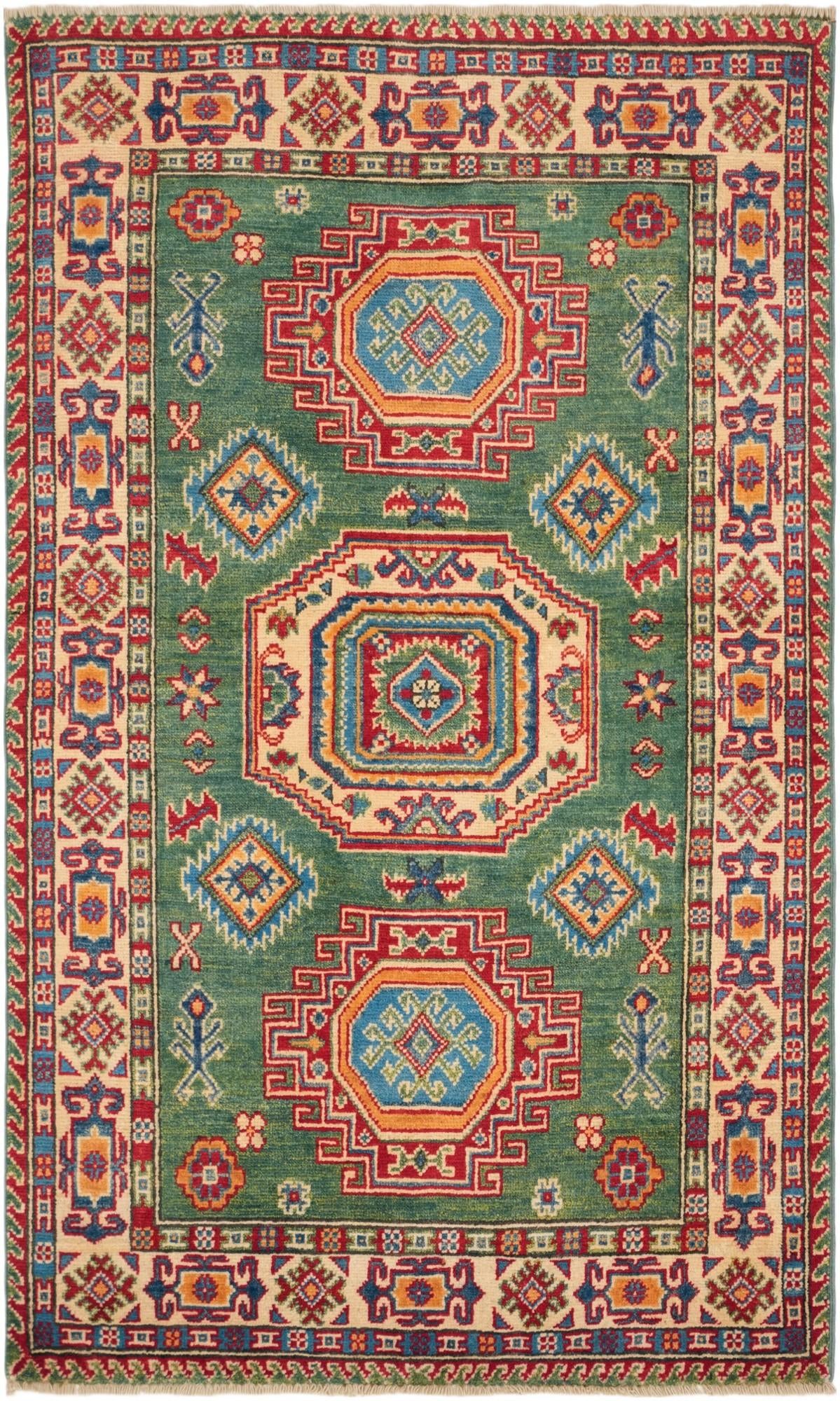3' 1 x 5' 3 Hand Knotted Kazak Rug