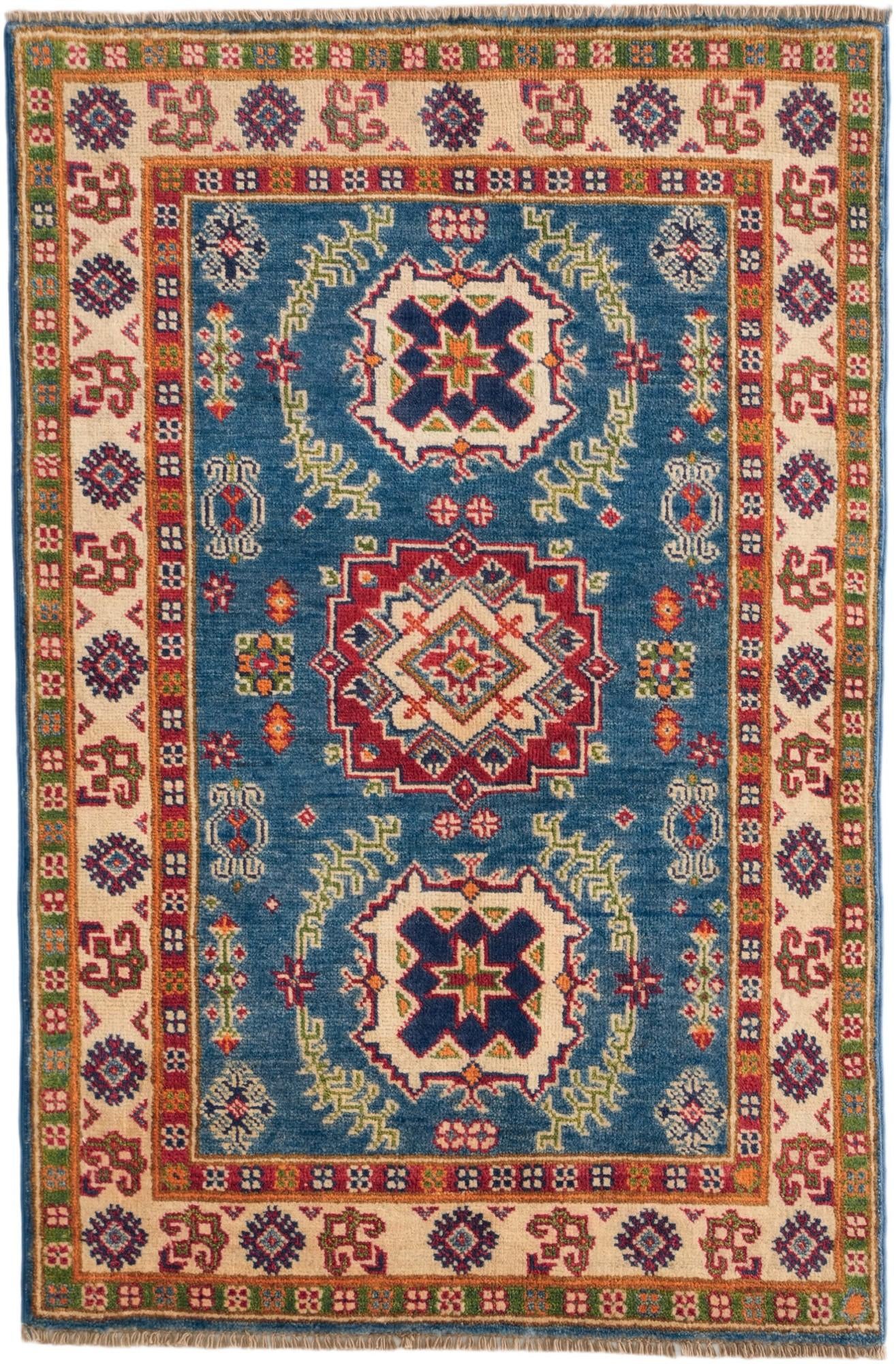 2' 8 x 4' 1 Hand Knotted Kazak Rug