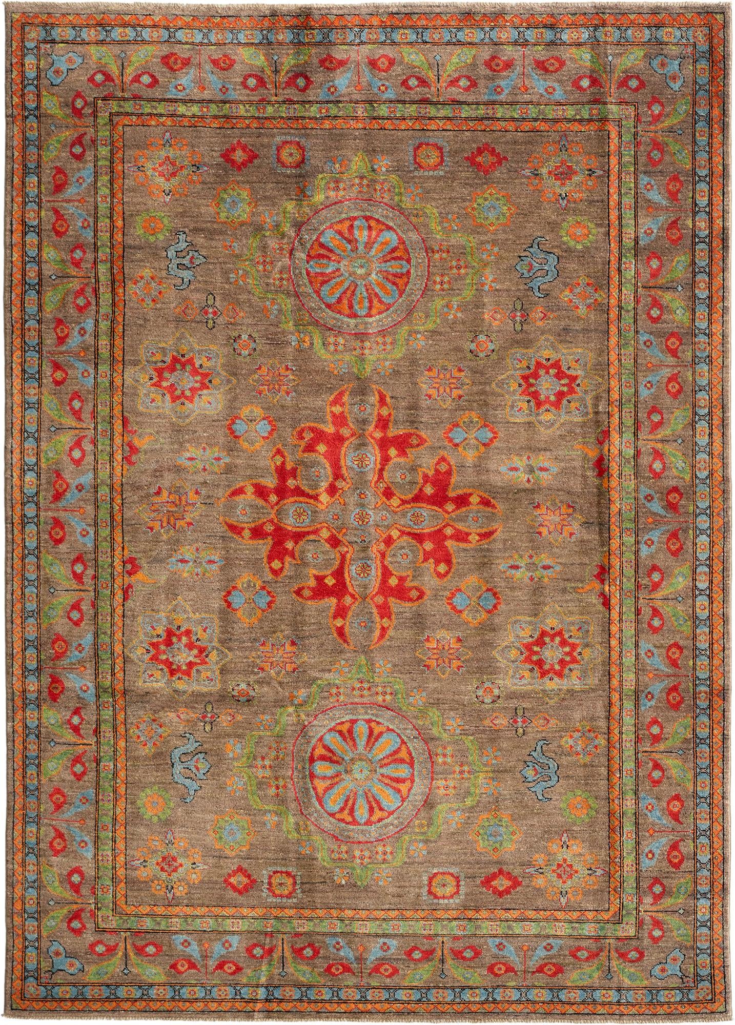 Detail image 2 of 9: 6' 8 x 9' 5 Hand Knotted Kazak Rug