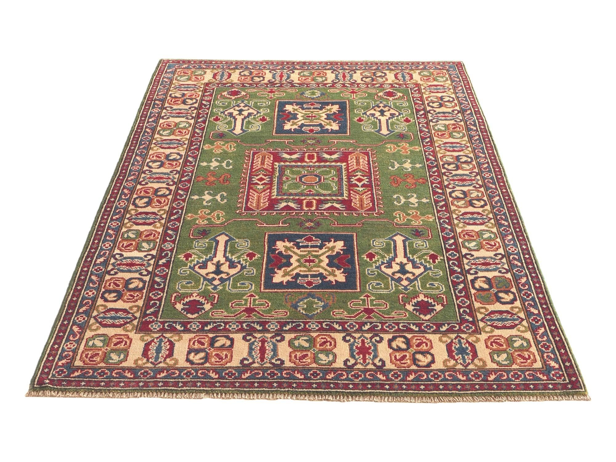 Detail image 5 of 10: 3' 11 x 6' 2 Hand Knotted Kazak Rug