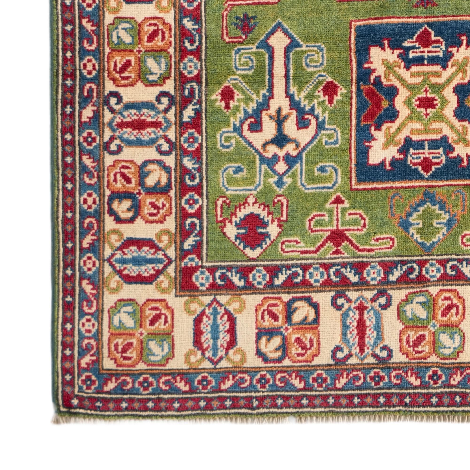 Detail image 7 of 10: 3' 11 x 6' 2 Hand Knotted Kazak Rug