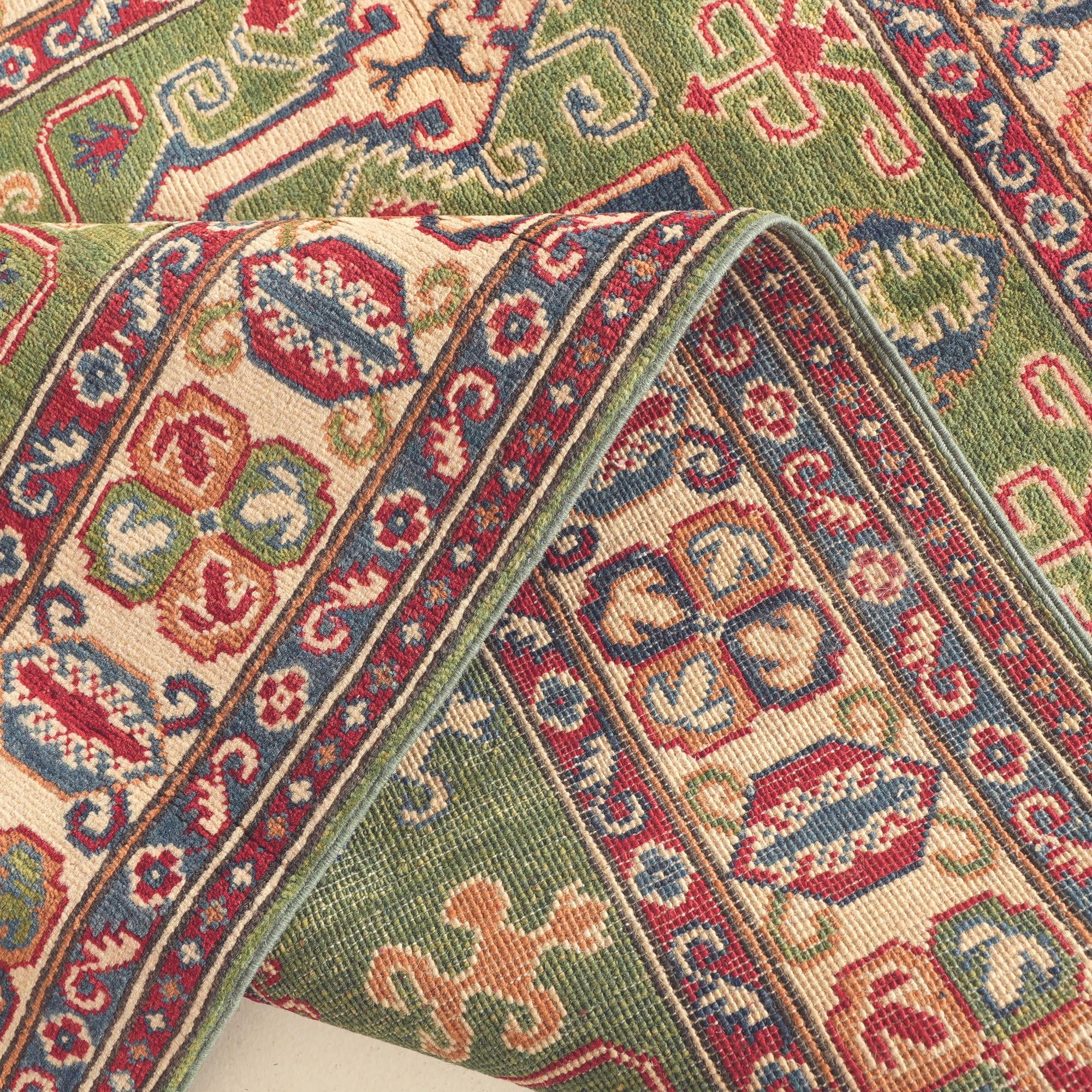 Detail image 8 of 10: 3' 11 x 6' 2 Hand Knotted Kazak Rug