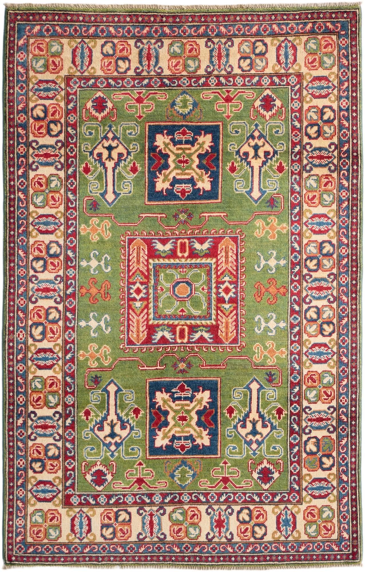 Detail image 2 of 10: 3' 11 x 6' 2 Hand Knotted Kazak Rug