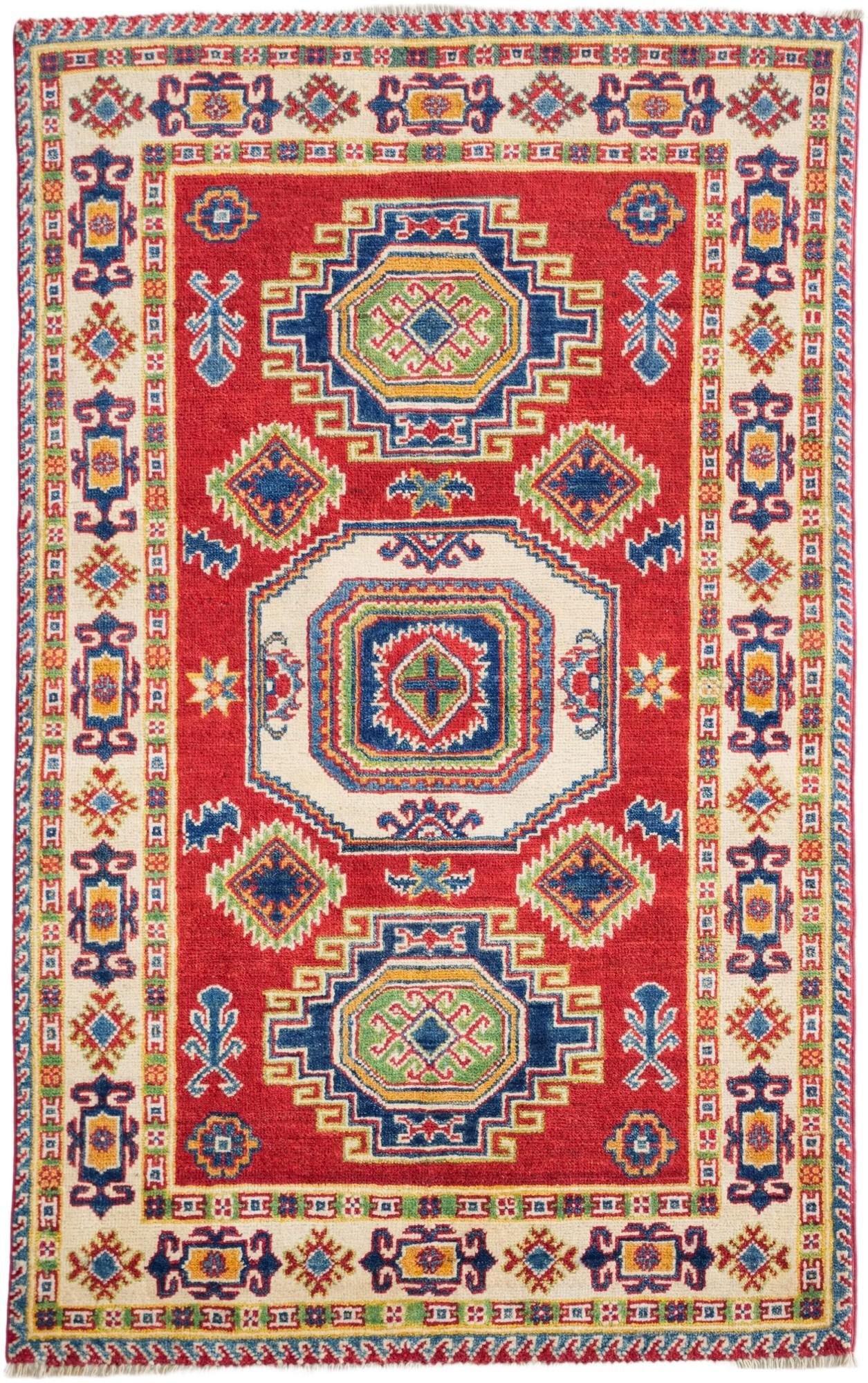 3' 2 x 5' 1 Hand Knotted Kazak Rug