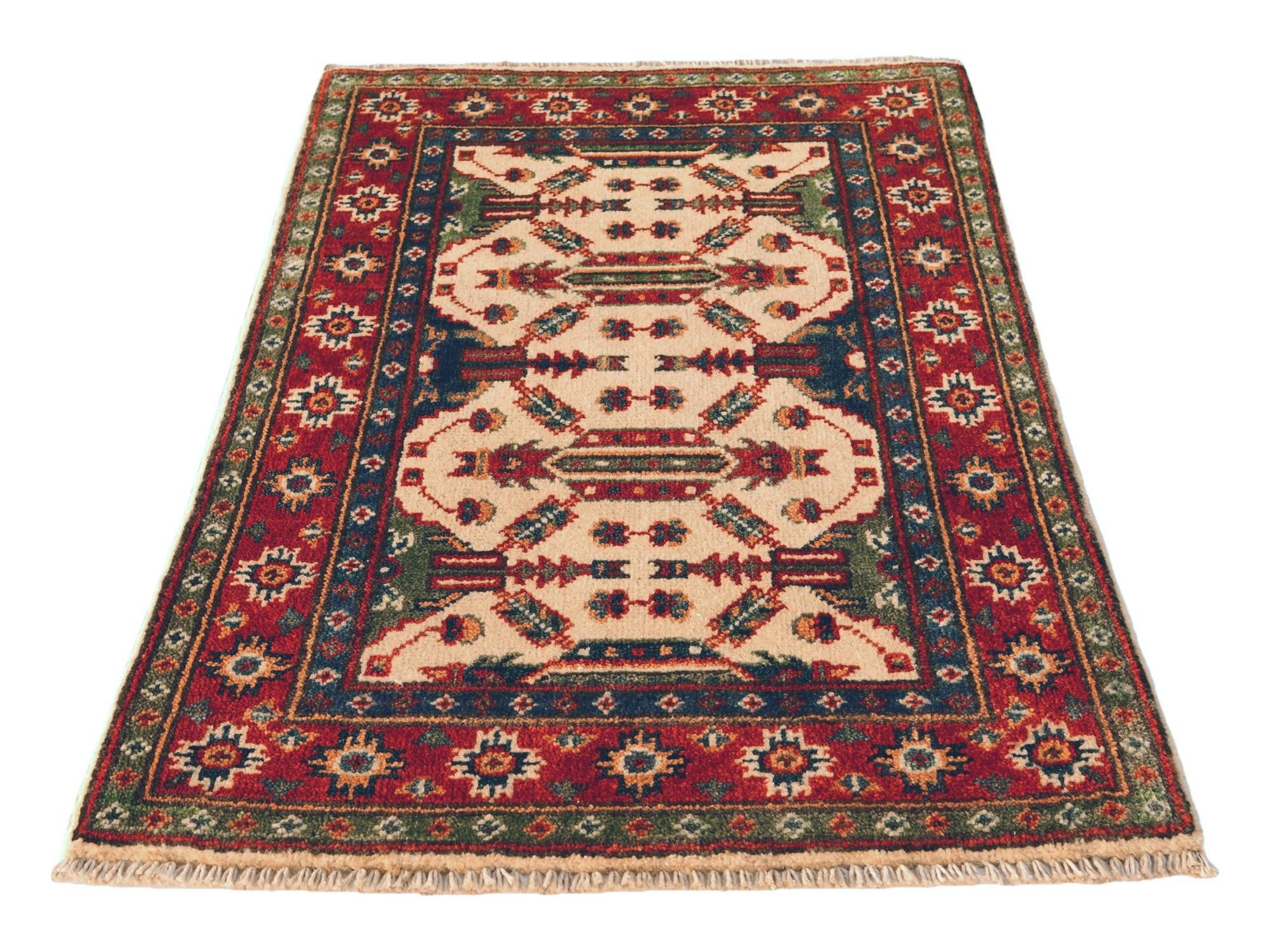 60cm x 90cm Hand Knotted Kazak Rug