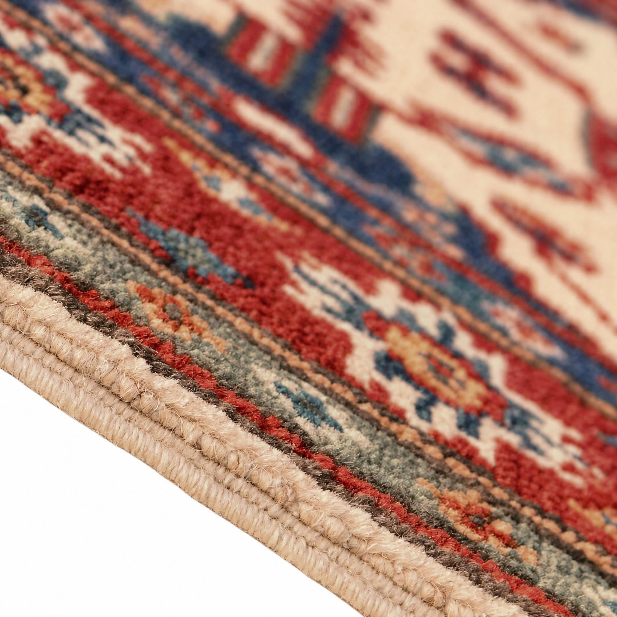 60cm x 90cm Hand Knotted Kazak Rug