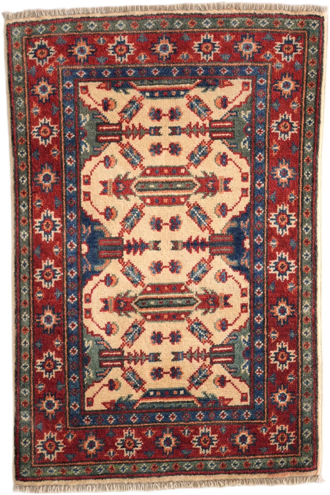 2' x 2' 11 Hand Knotted Kazak Rug